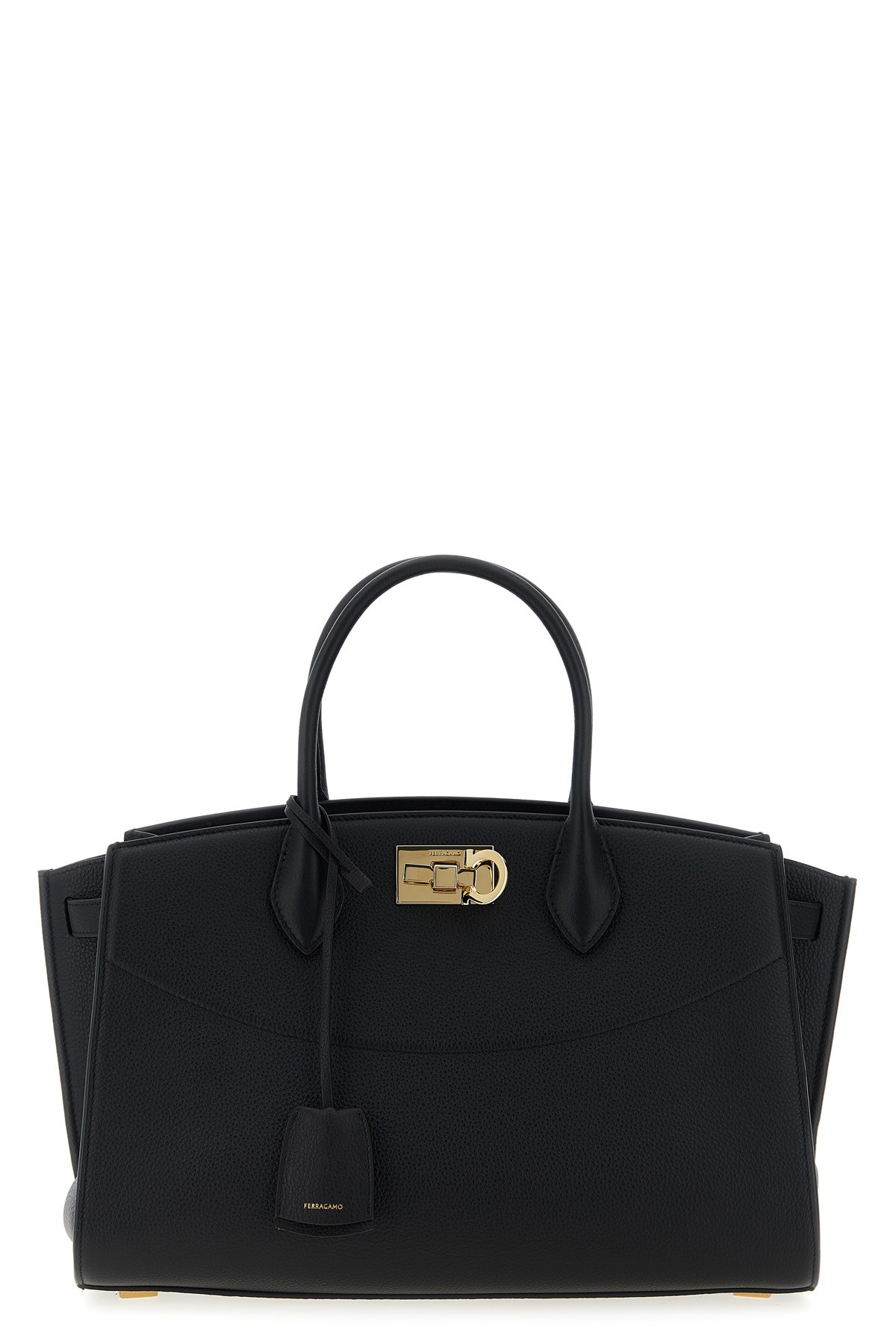 Ferragamo 'new  Studio Soft (l)' Handbag In Black