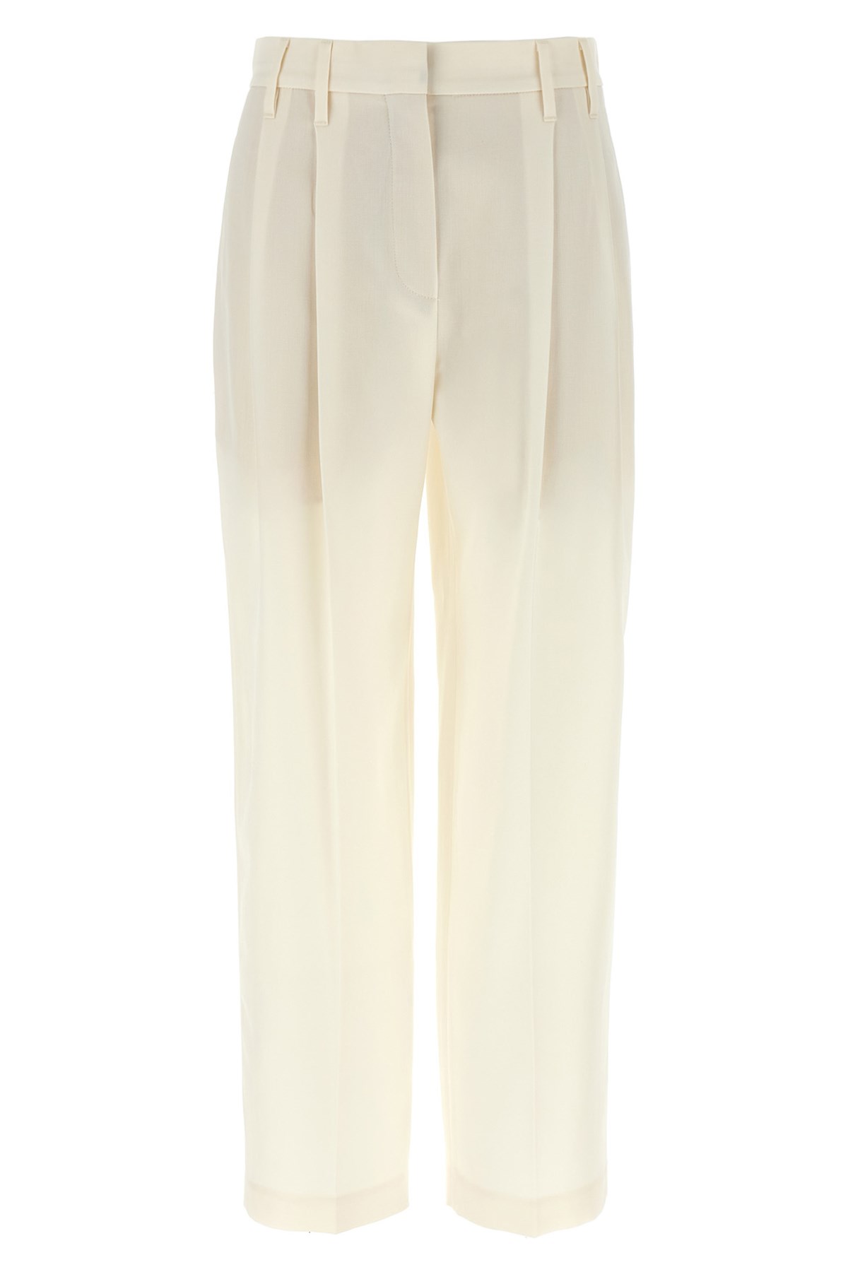Brunello Cucinelli Trousers With Pleats And Pockets In Neutral