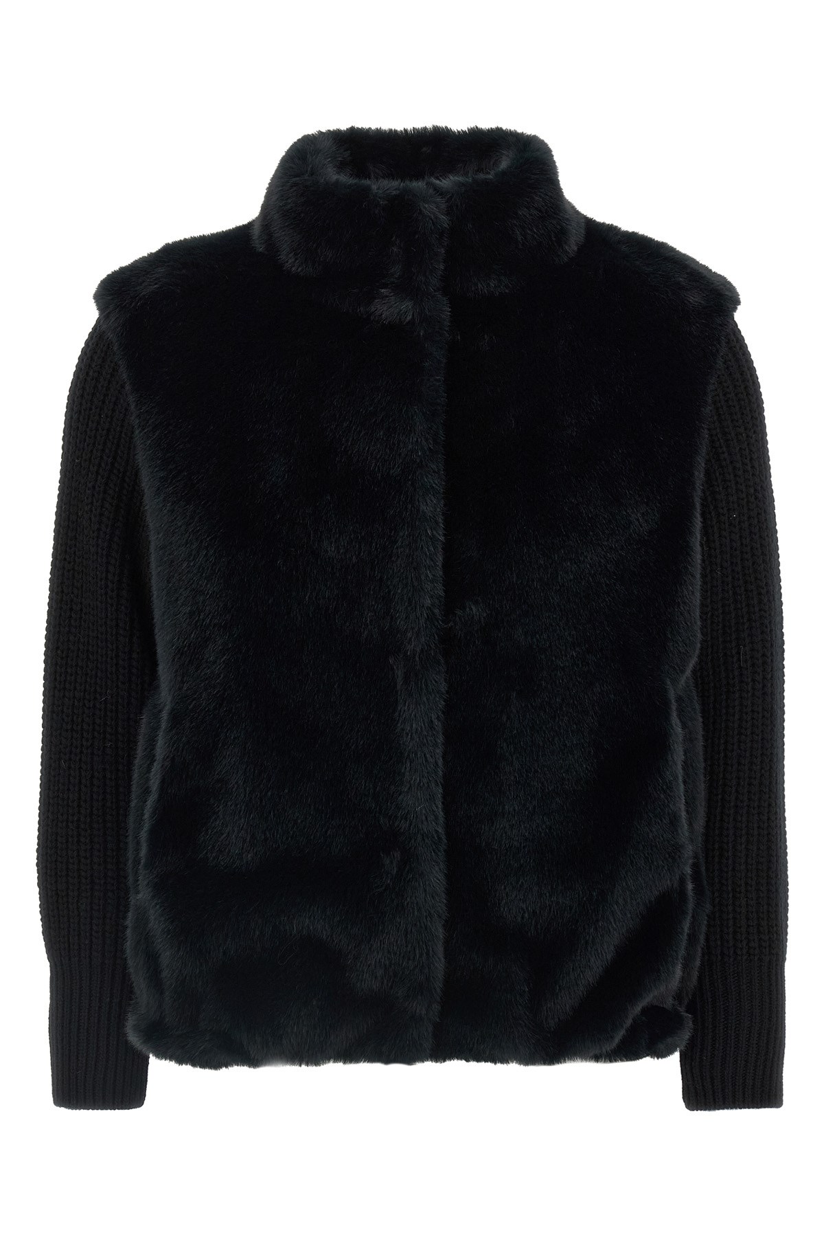 Herno 'resort' Faux Fur Jacket In Black