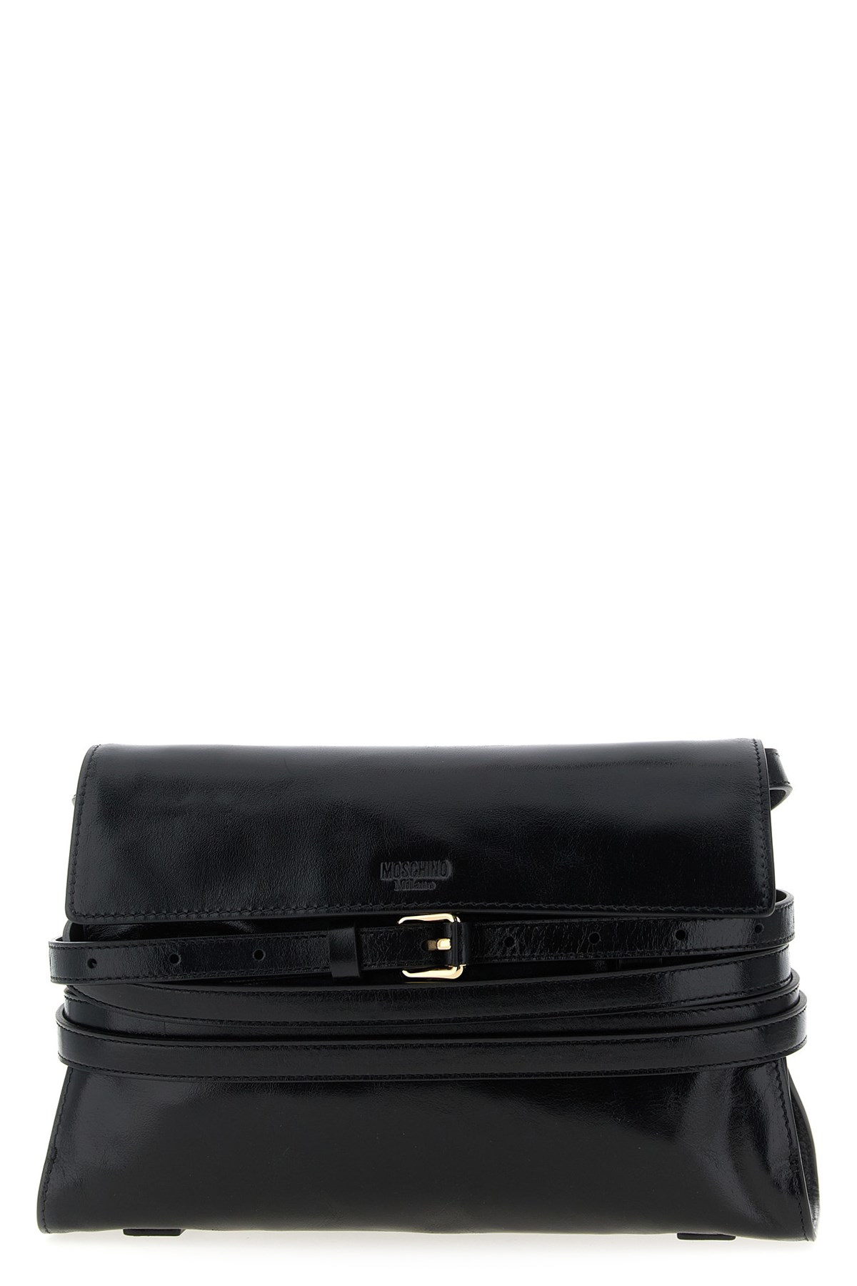 Moschino 'tie Me' Crossbody Bag In Black