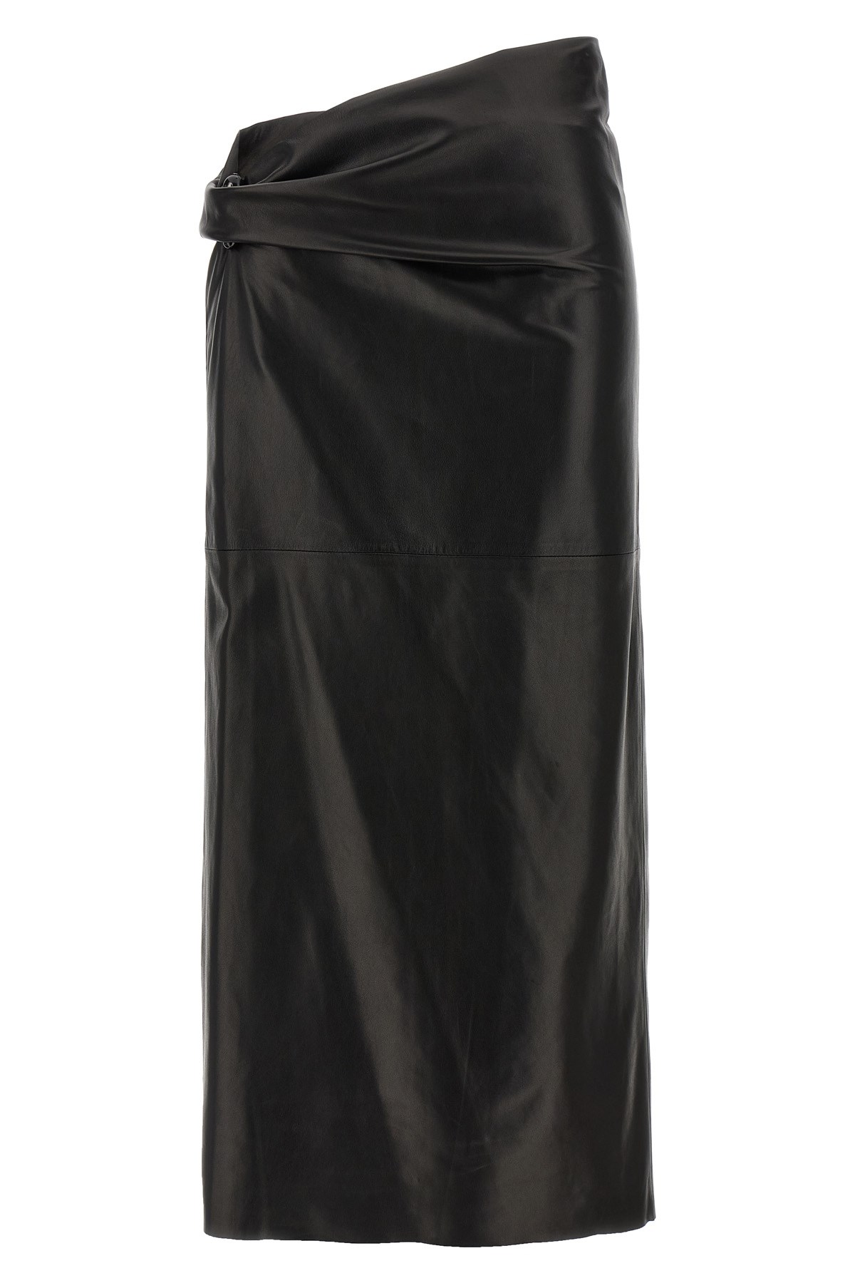 Alberta Ferretti Draped High Waist Midi Skirt In Multi