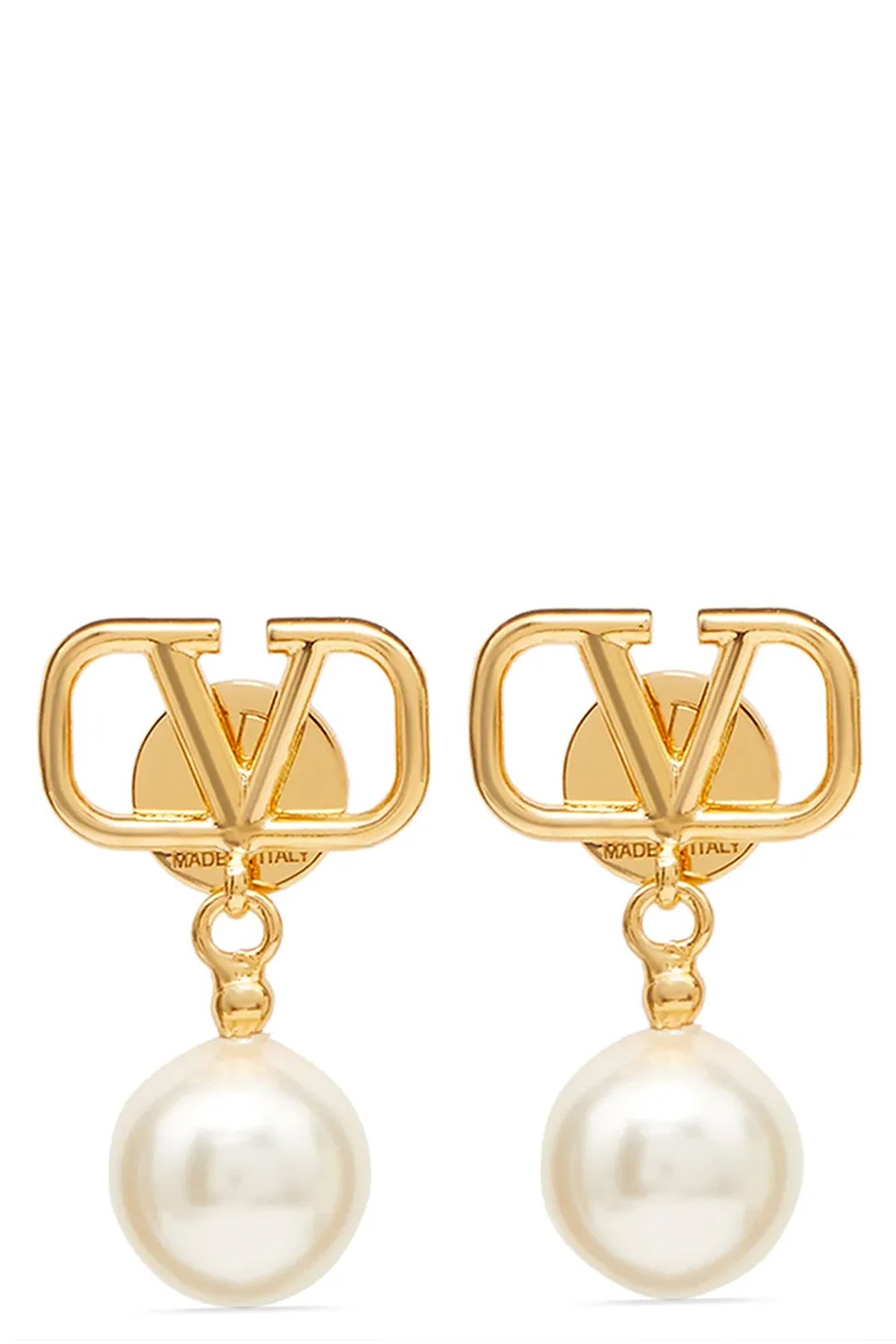 Valentino Garavani Vlogo Signature Earrings In Gold