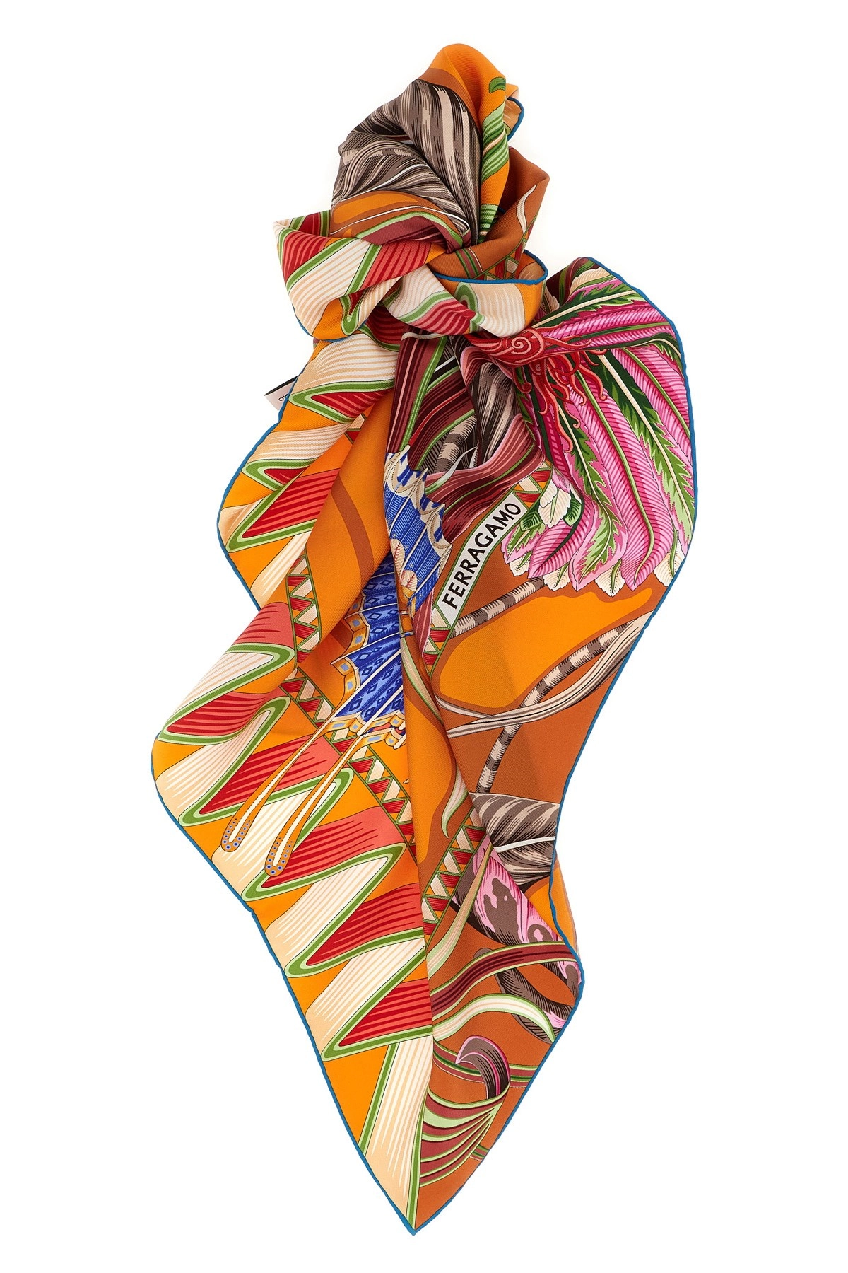 スカーフ FERRAGAMO FW25 'Giada' print scarf (785343 ARANCIOCOTTO) Ferragamo 'giada' print scarf available on julian-fashion