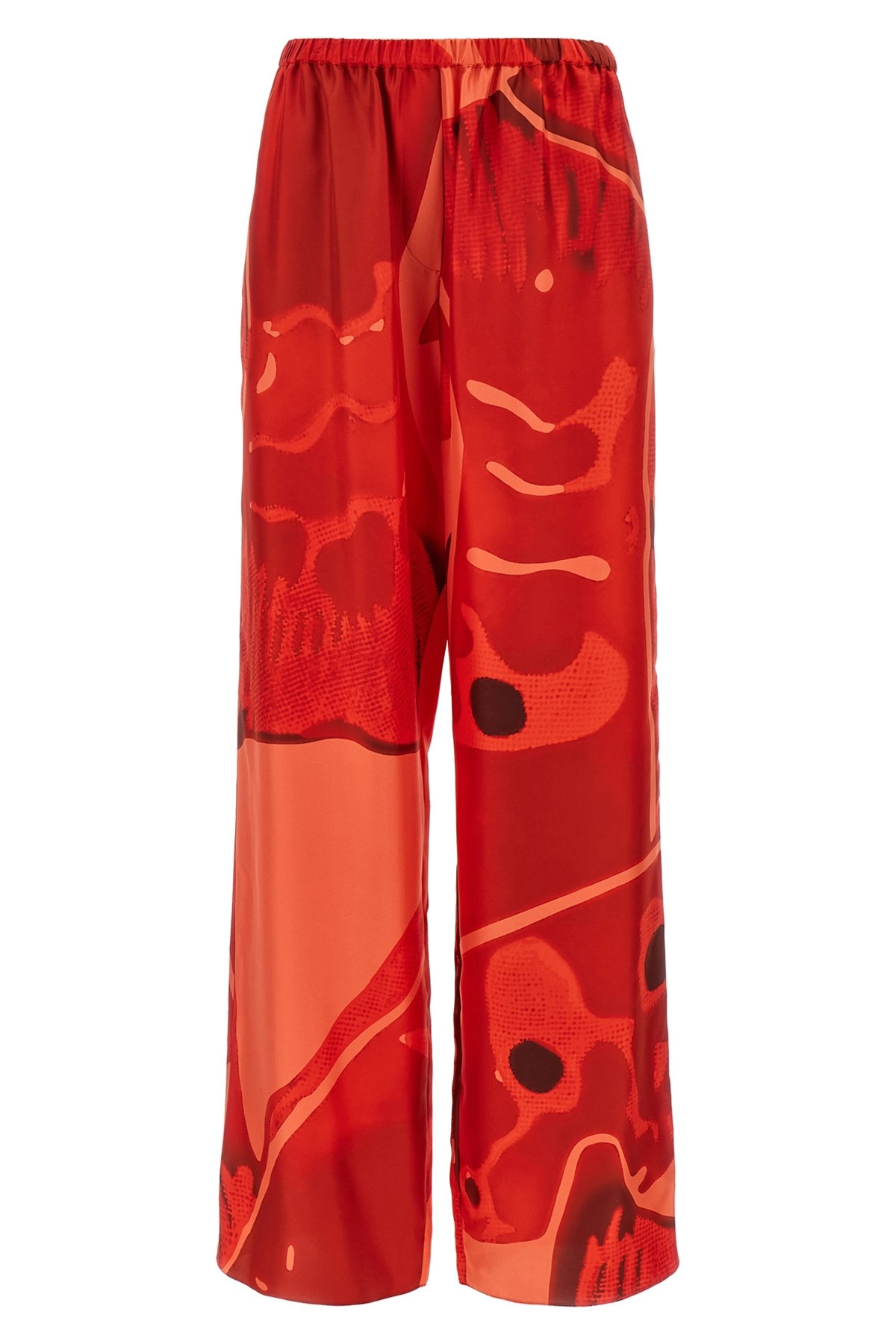 パンツ FERRAGAMO FW25 Palazzo Silk pants (783412 CORALNEWRED) Ferragamo Palazzo silk pants available on julian-fashion.com