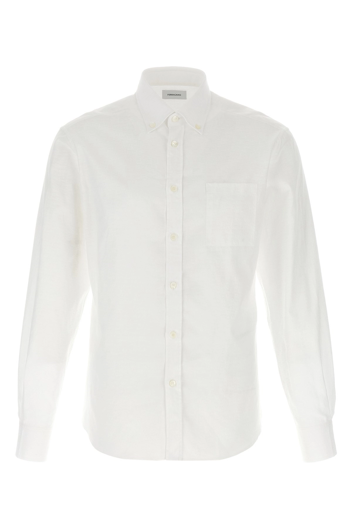 Tシャツ・カットソー FERRAGAMO FW25 'Gancini' jacquard shirt (786620 WHITE) Ferragamo 'gancini' jacquard shirt available on julian