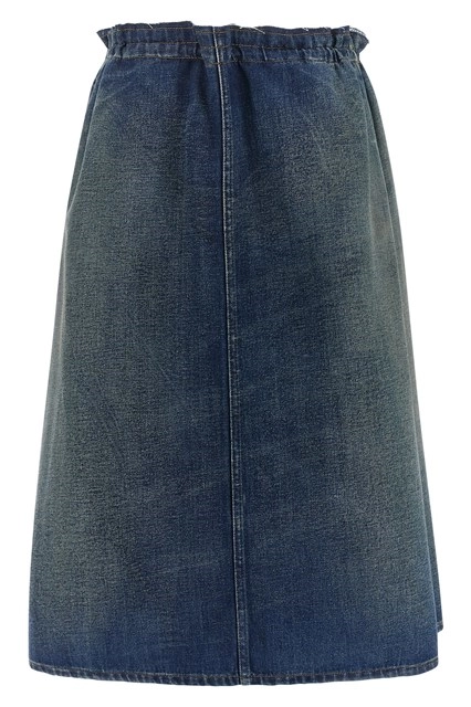 ワンピース MM6 MAISON MARGIELA Women Mid Skirts S52DA0034 M13044900 Bla MM6 Maison Margiela Pinstriped Midi Skirt | White | FARFETCH