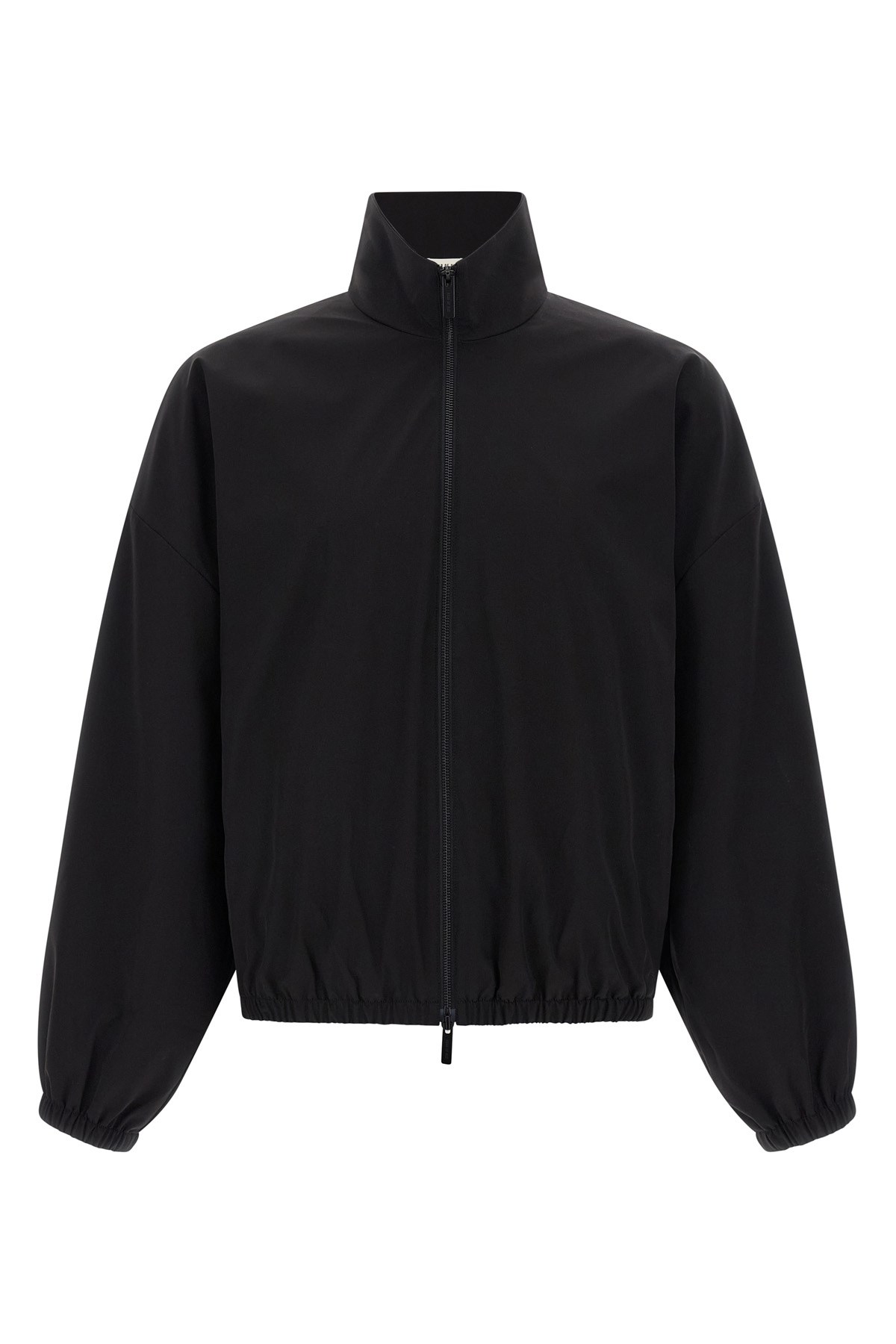 Fear Of God Nylon Zip-up Sweatshirt In Black