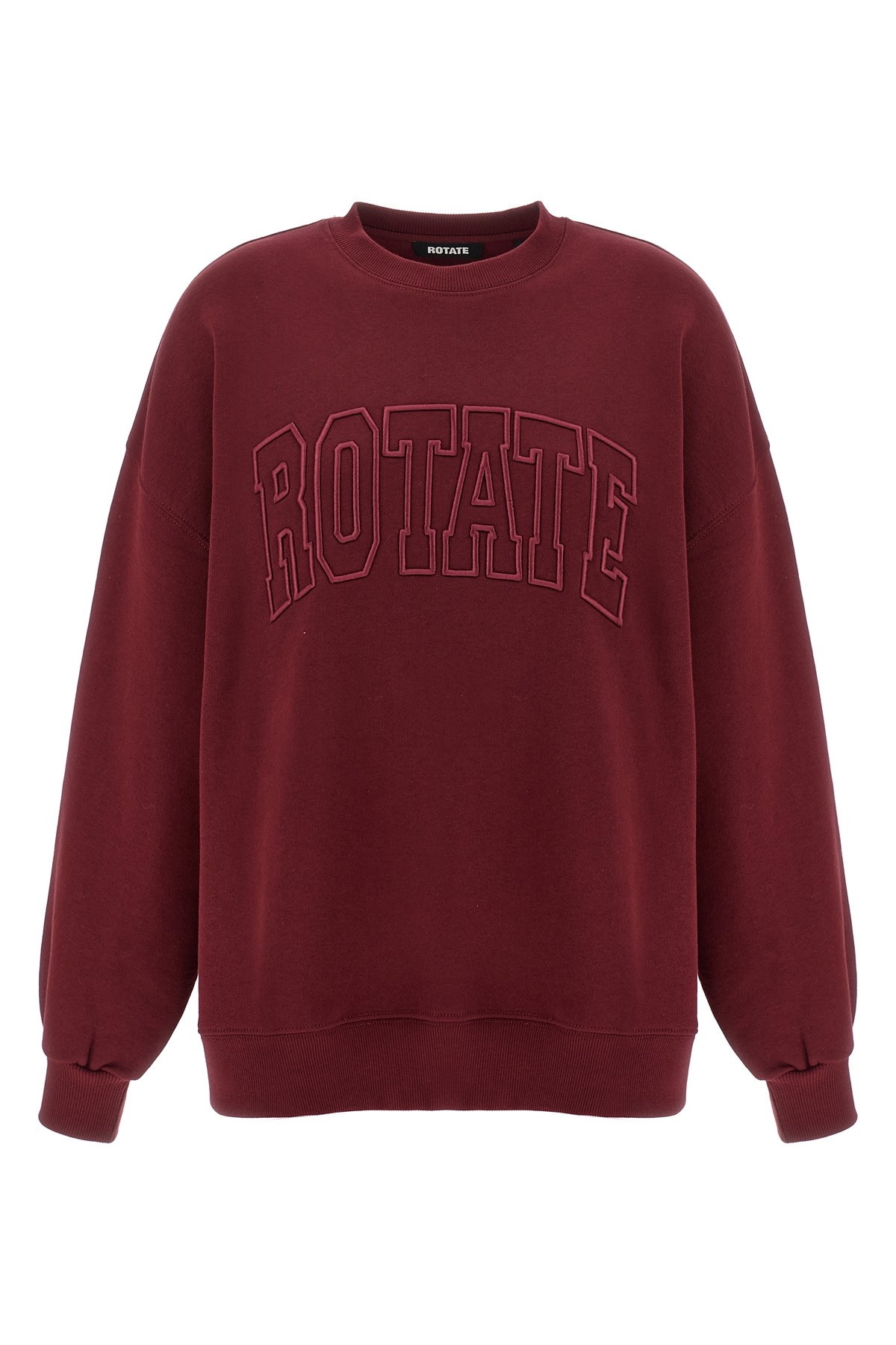 Rotate Birger Christensen 'heavy Sweat' Sweatshirt In Burgundy