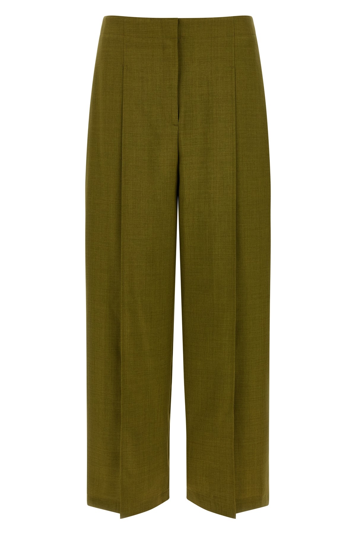 Theory 'deep Pleat' Pants In Green