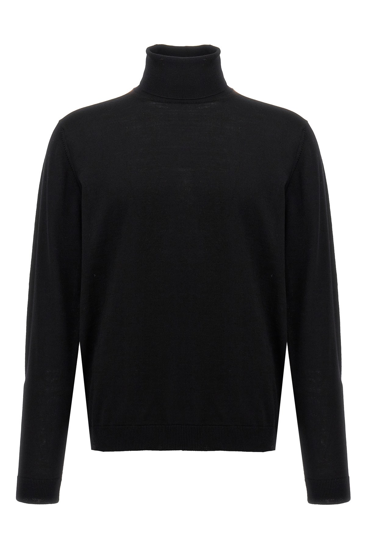 Roberto Collina Wool Turtleneck Sweater In Black