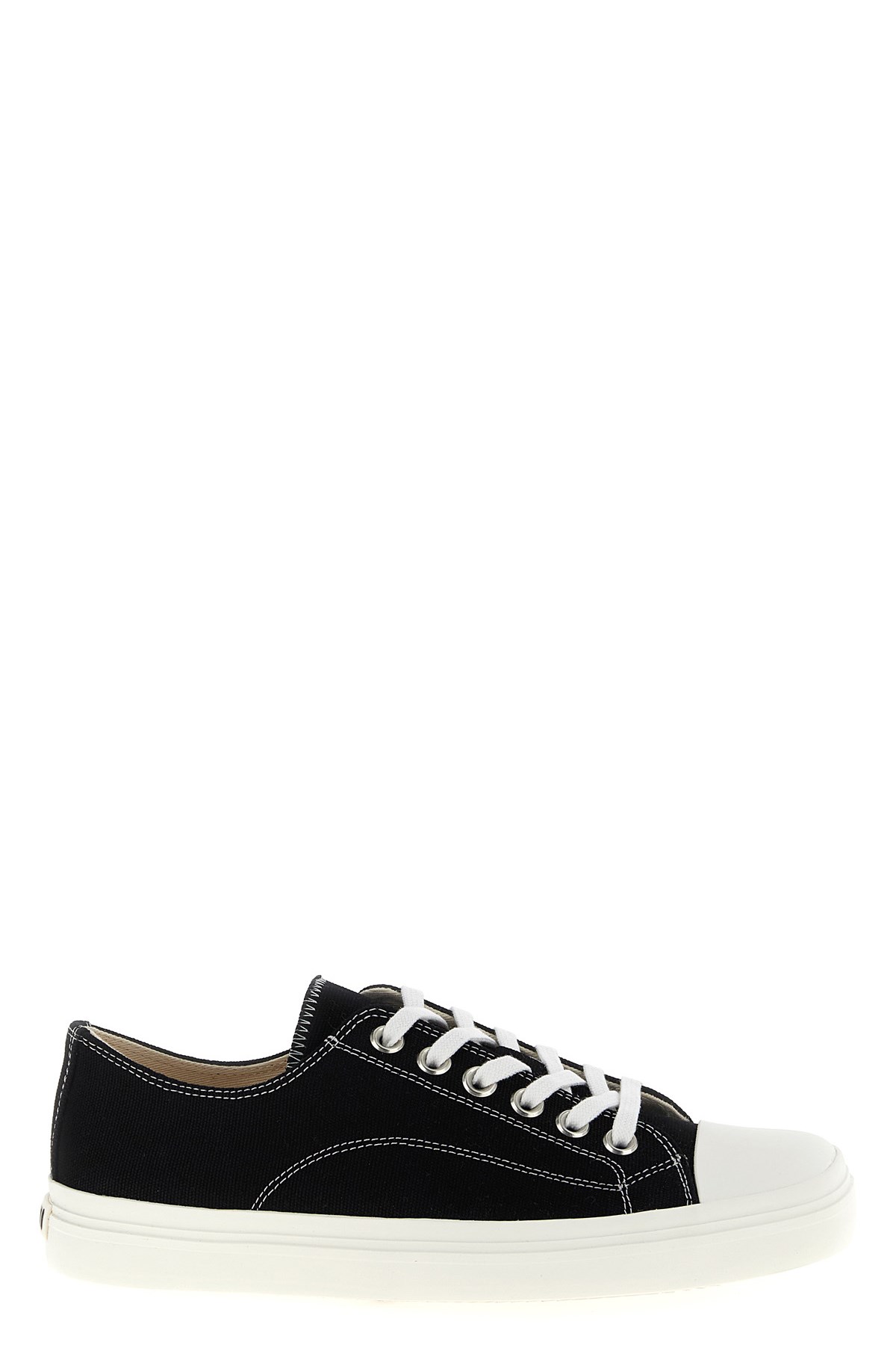 Moschino Sneakers In Canvas Edge In Black