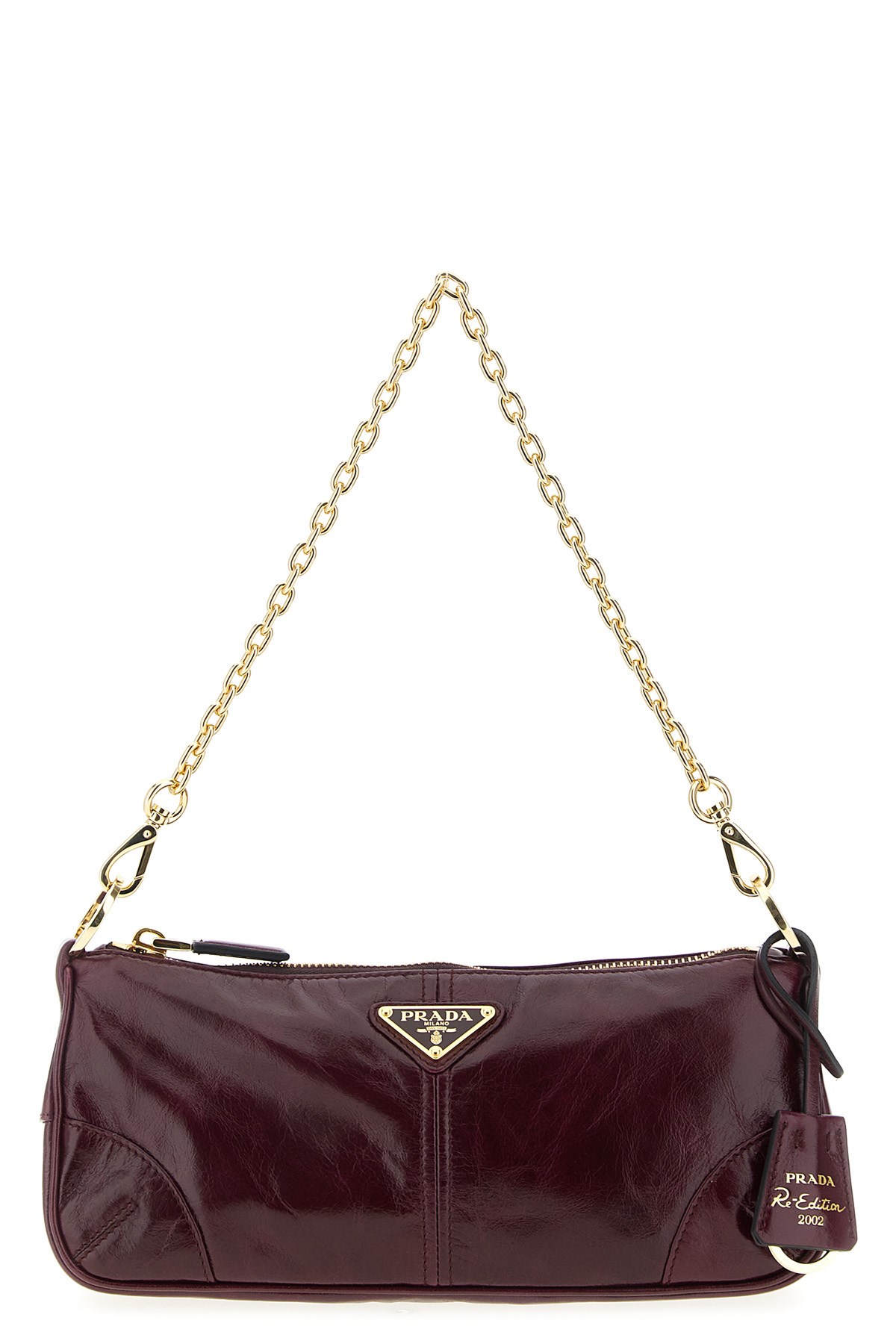 Prada Burgundy Re-edition 2002 Medium Shoulder Bag In Burgundy
