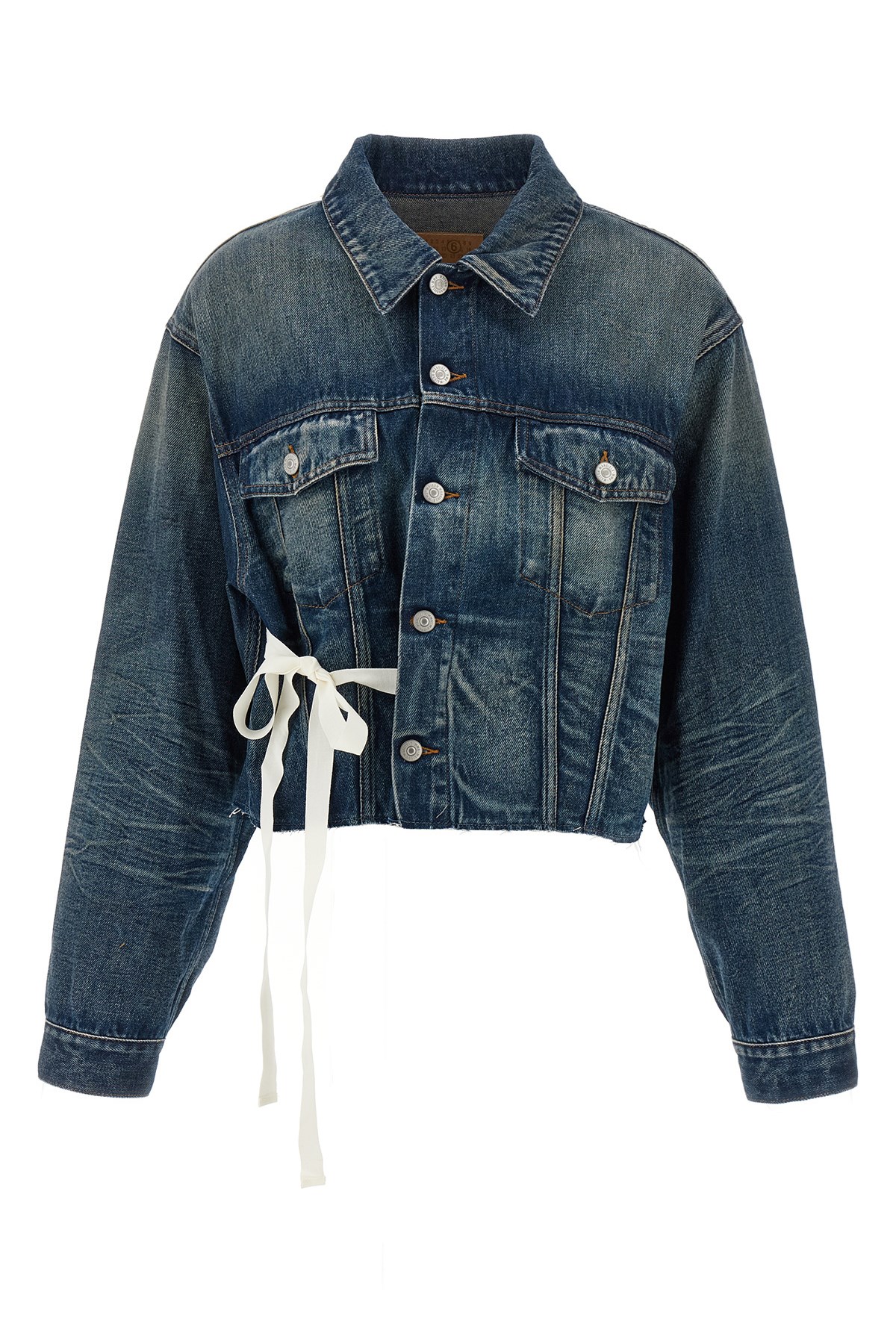 Mm6 Maison Margiela Mm6 By Maison Margiela Tape Denim Jacket In Multi