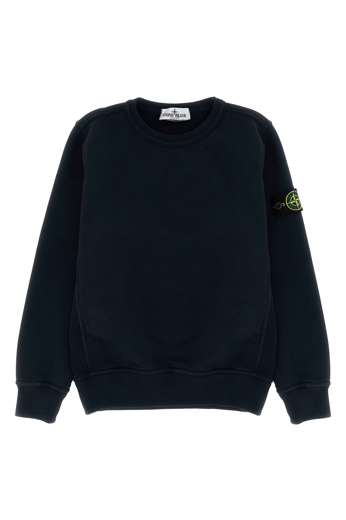 Stone Island Midnight Blue Cotton Sweatshirt In Black