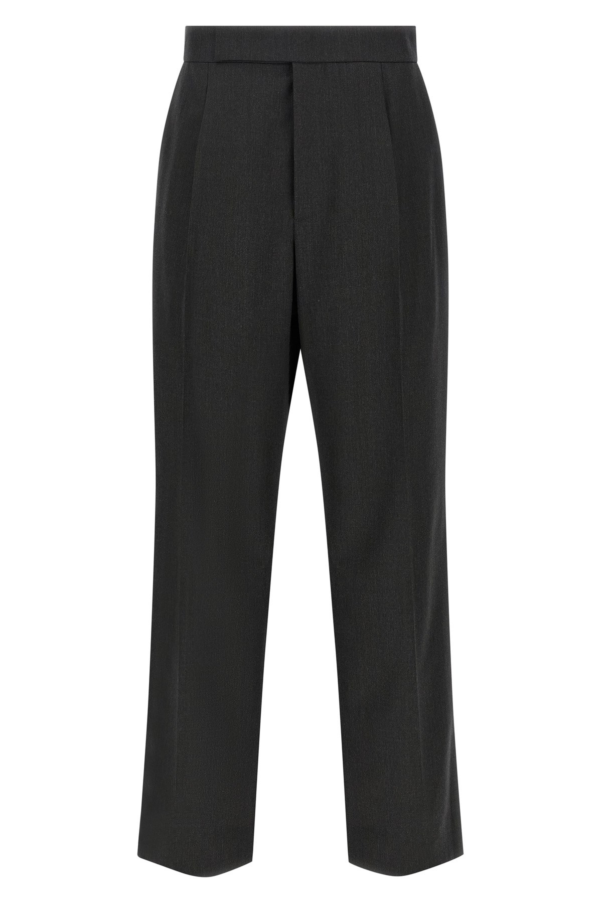 Fear Of God Herringbone Patterned Wool Pants With Relaxed Fit In Black