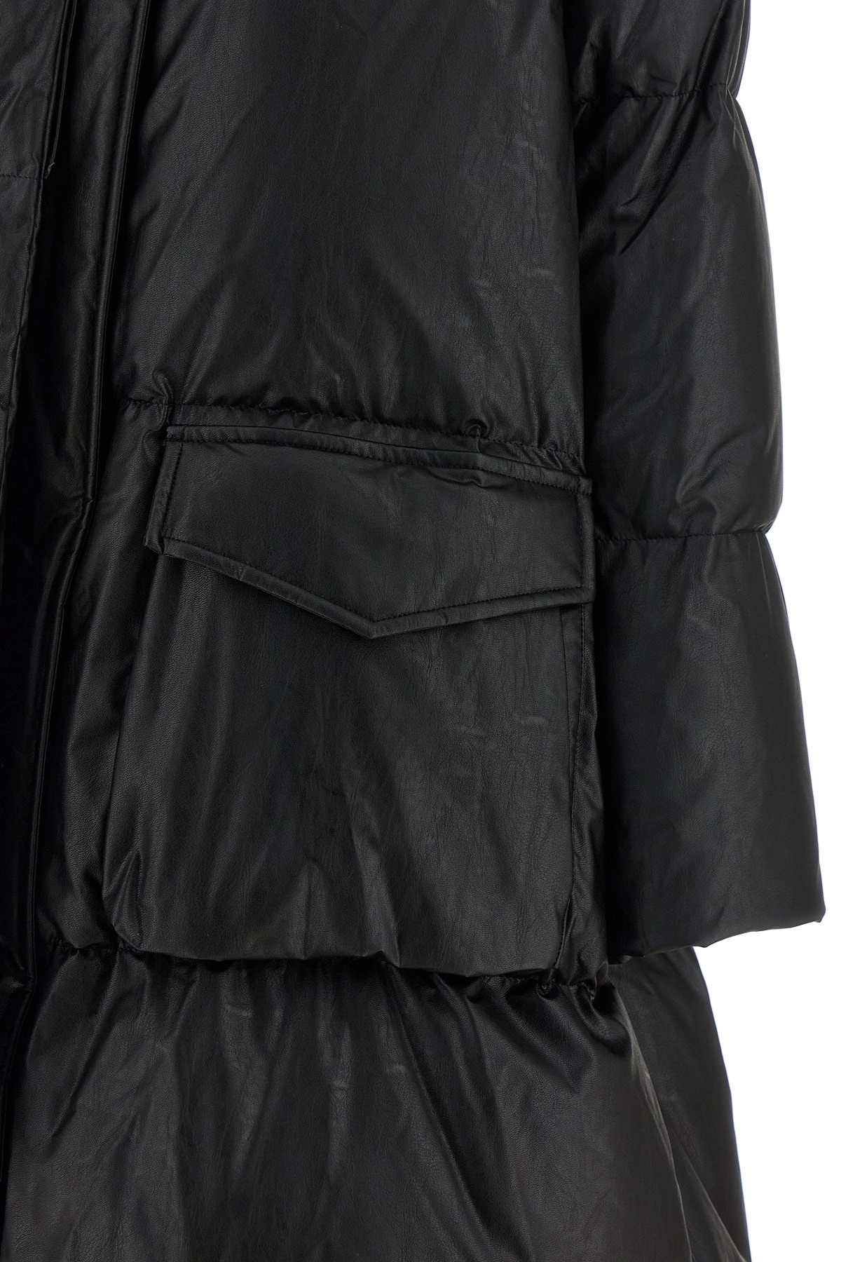 ダウンジャケット・コート MM6 Maison Margiela Scarf down jacket (S52AA0193S53057 900) MM6 Maison Margiela: Women's Scarf Down Jacket (Black