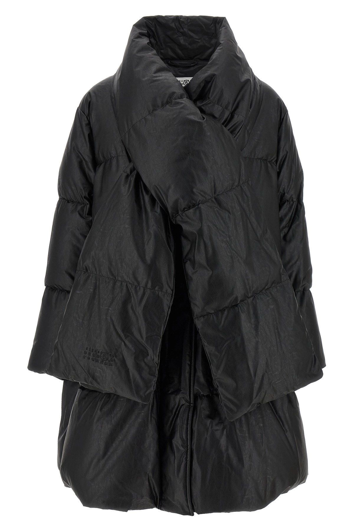 ダウンジャケット・コート MM6 Maison Margiela Scarf down jacket (S52AA0193S53057 900) MM6 Maison Margiela: Women's Scarf Down Jacket (Black