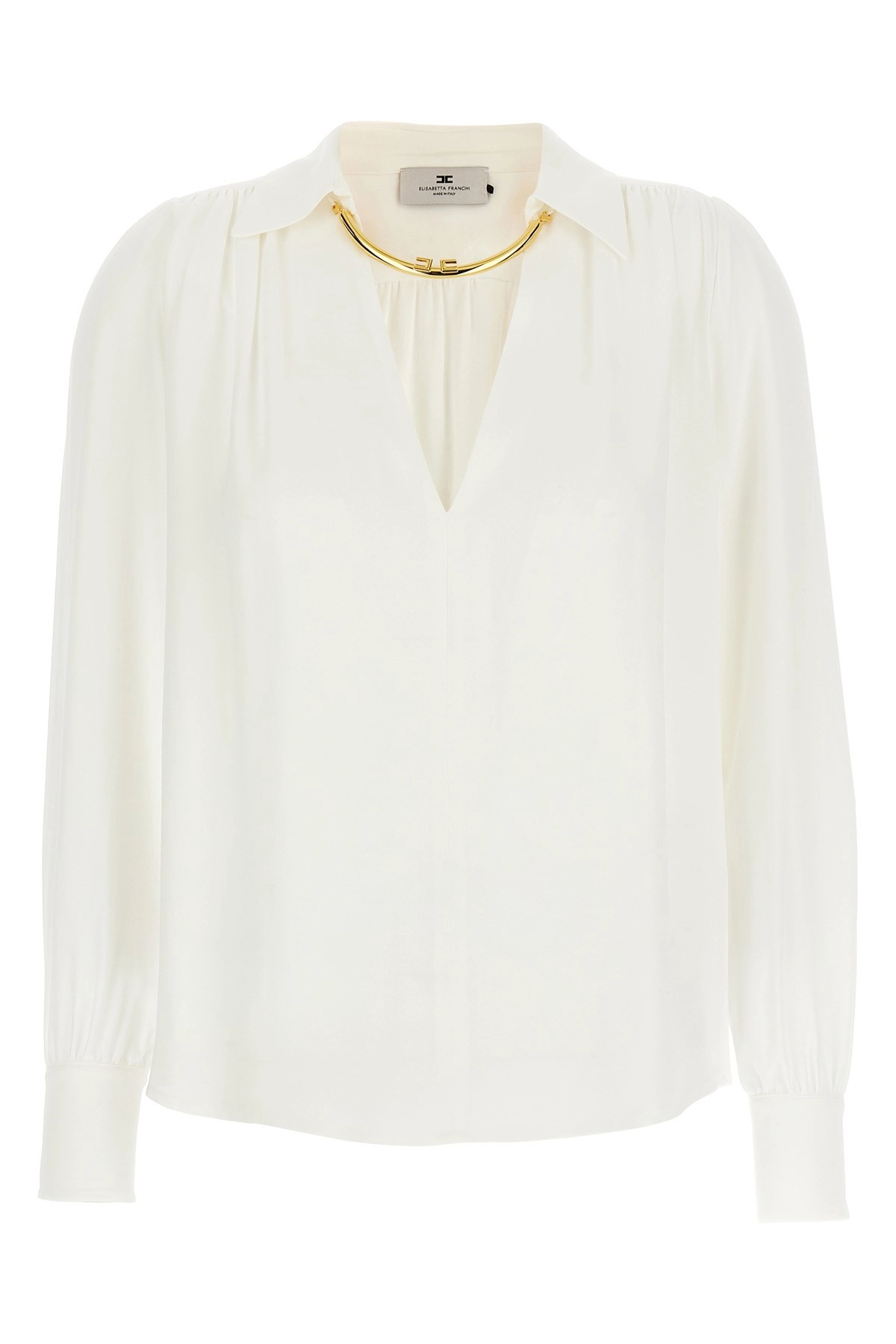 Tシャツ・カットソー ELISABETTA FRANCHI FW25 Necklace shirt (CA12356E2 EA4) Elisabetta Franchi Chain T Shirt Elisabetta Franchi