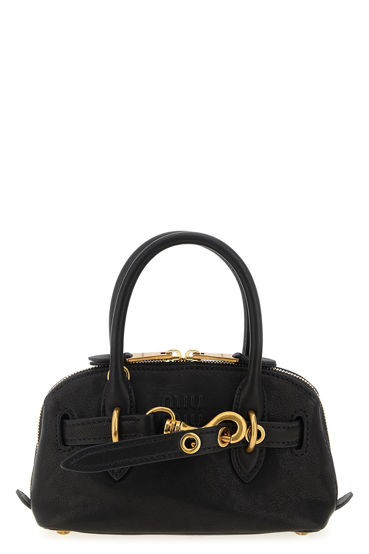 Miu Miu 'aventure' Mini Handbag In Black