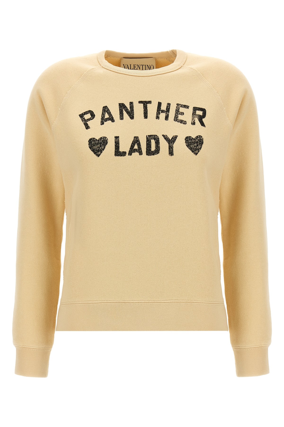 Valentino Garavani 'panther Lady' Sweatshirt In Sand