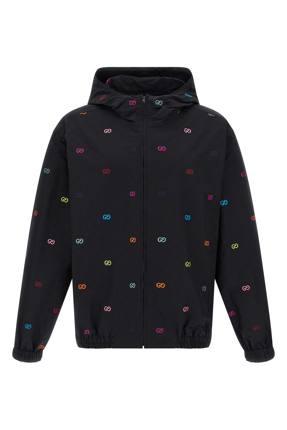 Gucci Multicolor Fil Coupé Jacket In Black