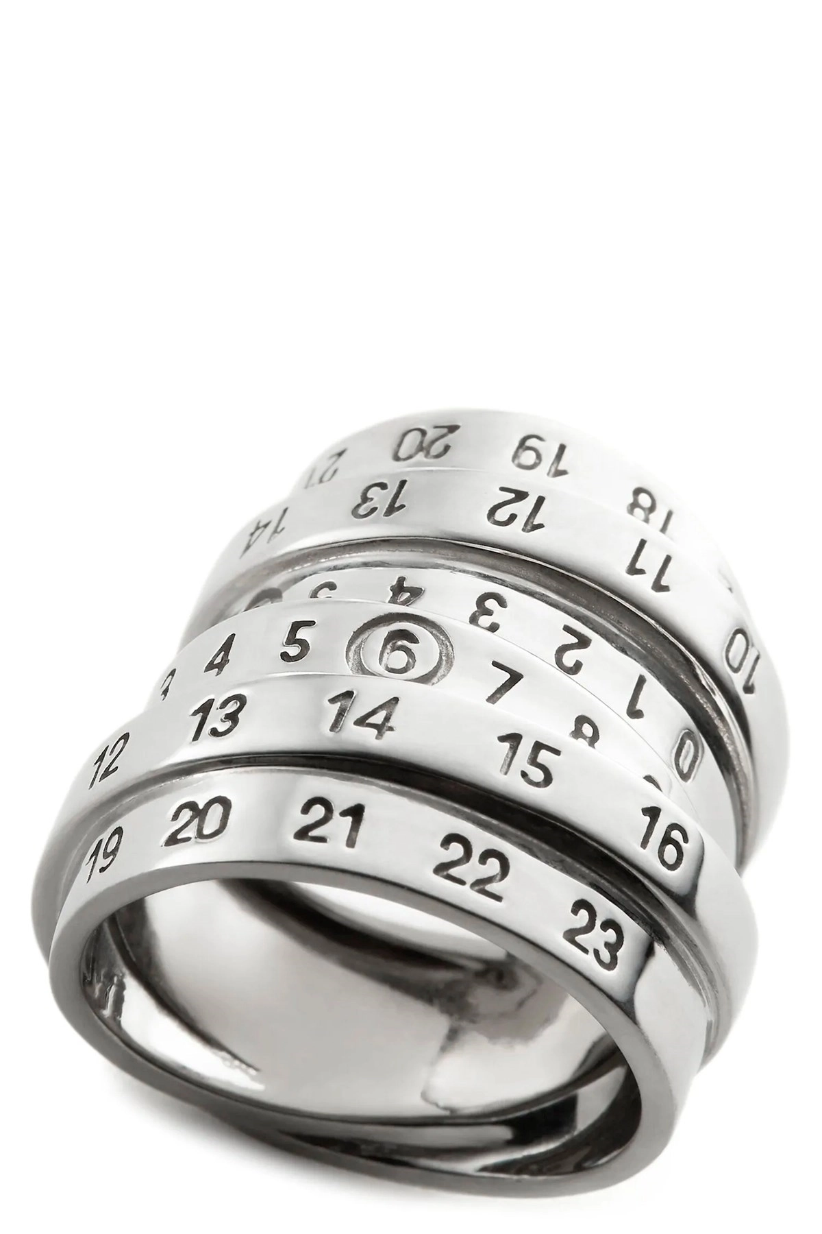 指輪・リング MM6 Maison Margiela FW25 Logo ring (SM6UQ0102P6627 956) Mm6 maison margiela Logo ring available on julian-fashion