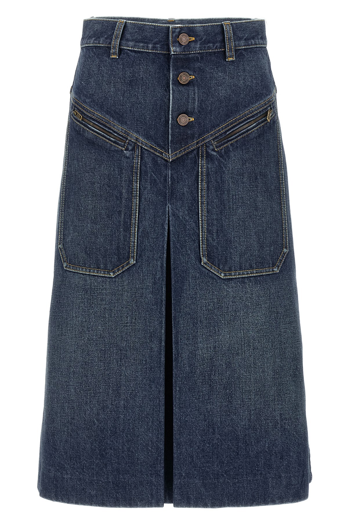 Vetements 'destroyed denim maxi skirt' skirt available on