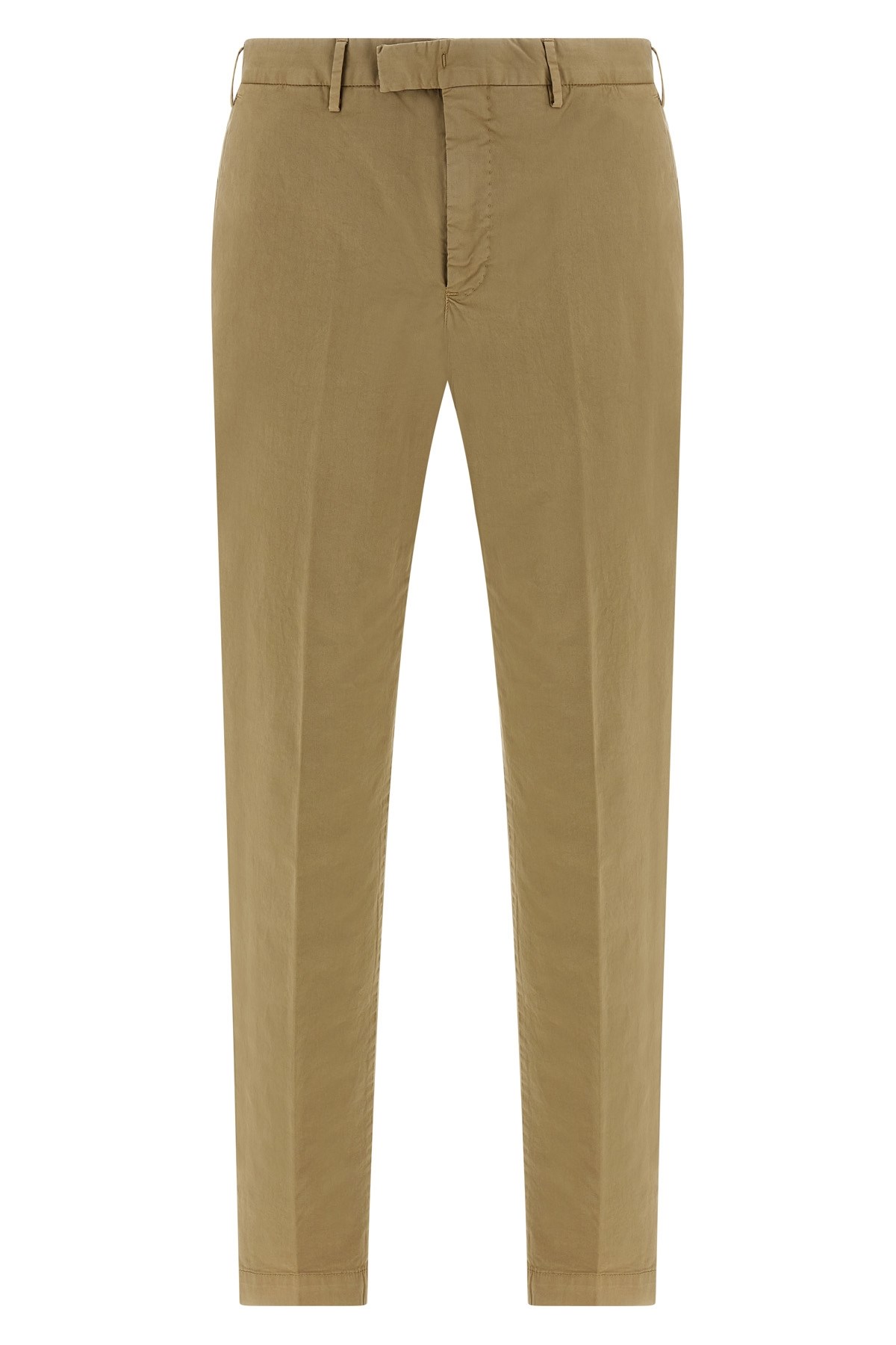 Pt Torino Beige Gabardine Trousers In Brown