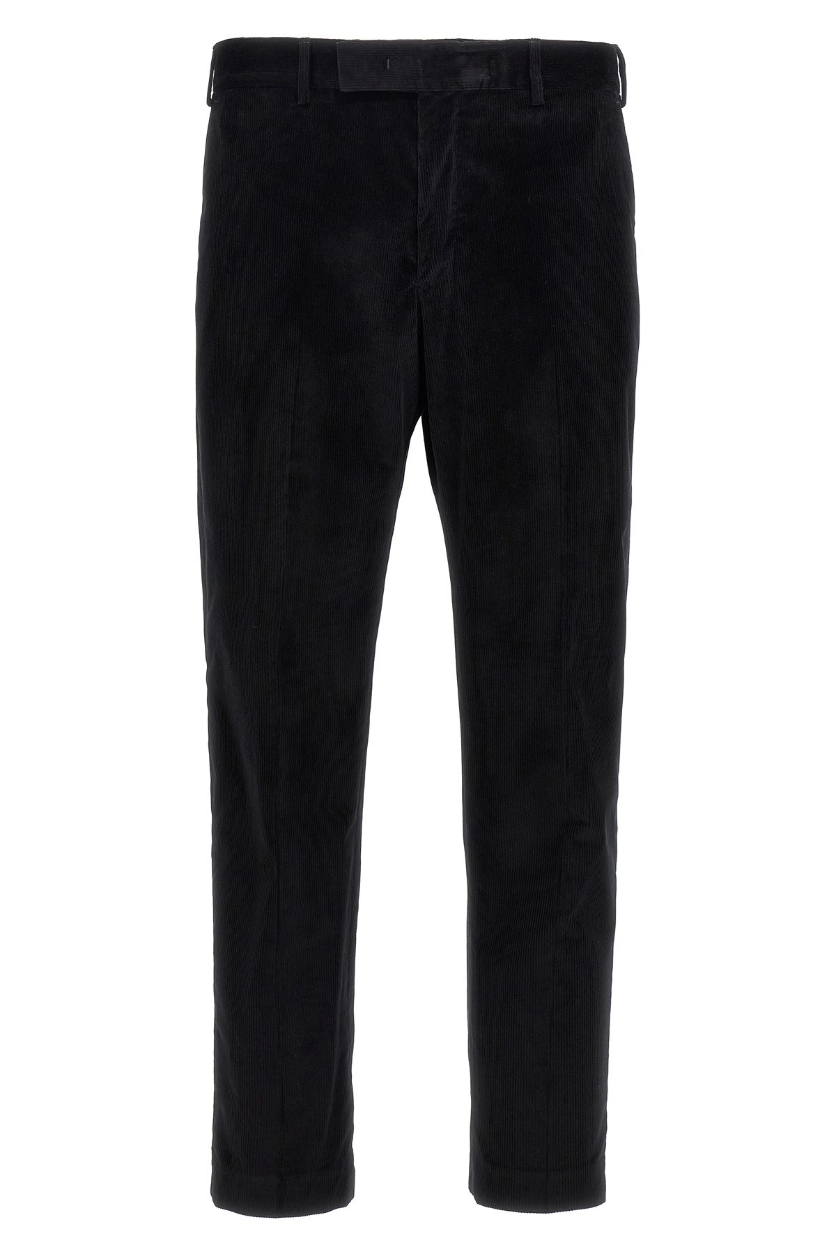 Pt Torino Rebel Corduroy Tapered Trousers In Black