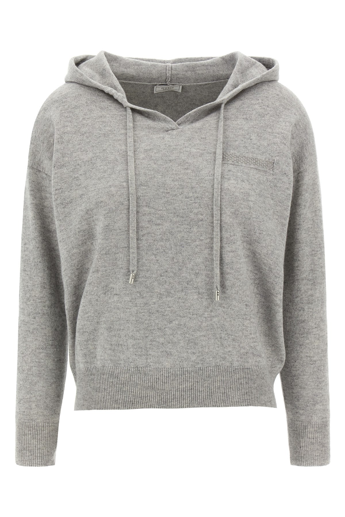 Peserico 'punto Luce' Hooded Sweater In Gray