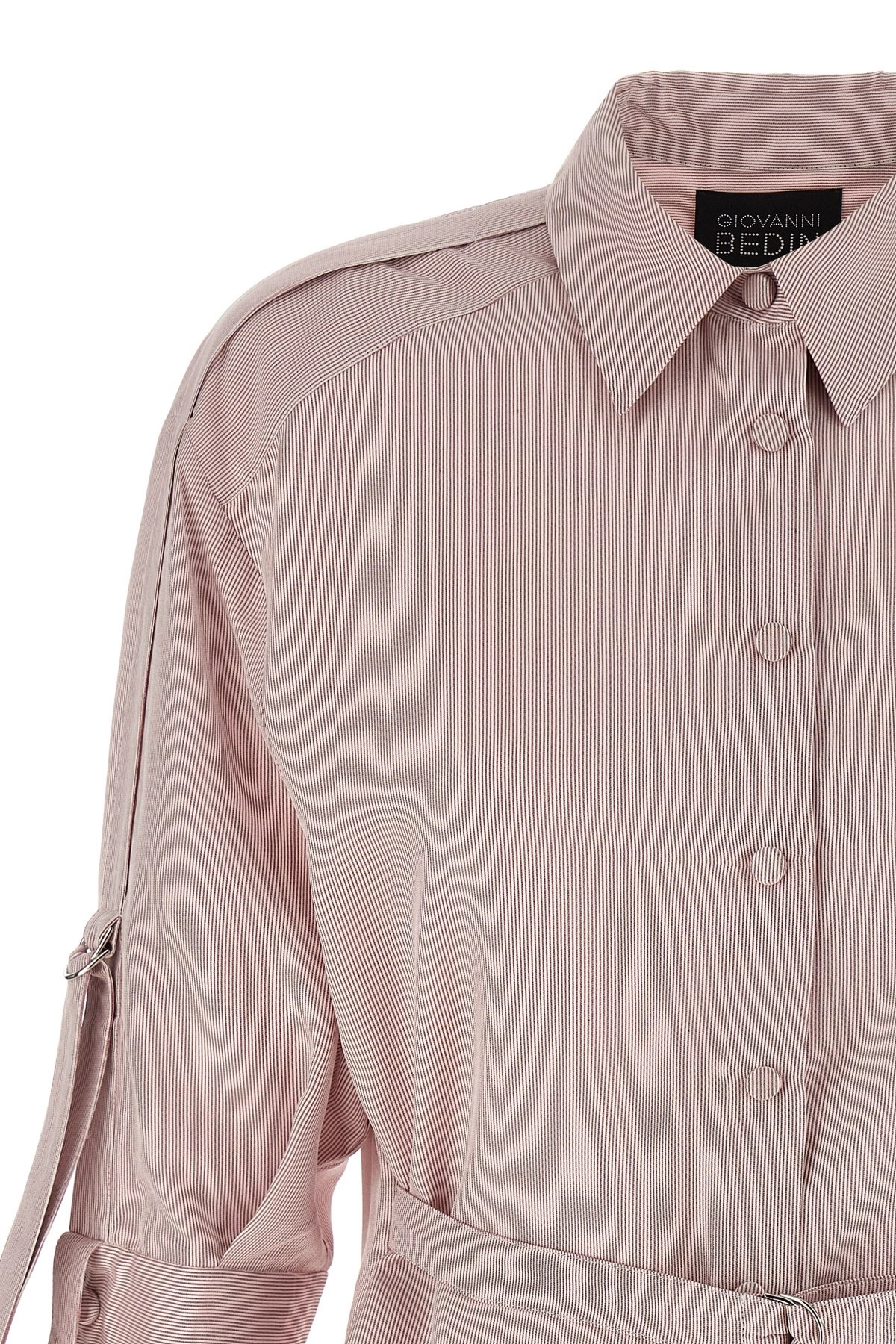 ワンピース GIOVANNI BEDIN SS25 Striped silk dress (GB25068 PINK) Giovanni bedin Striped silk dress available on julian
