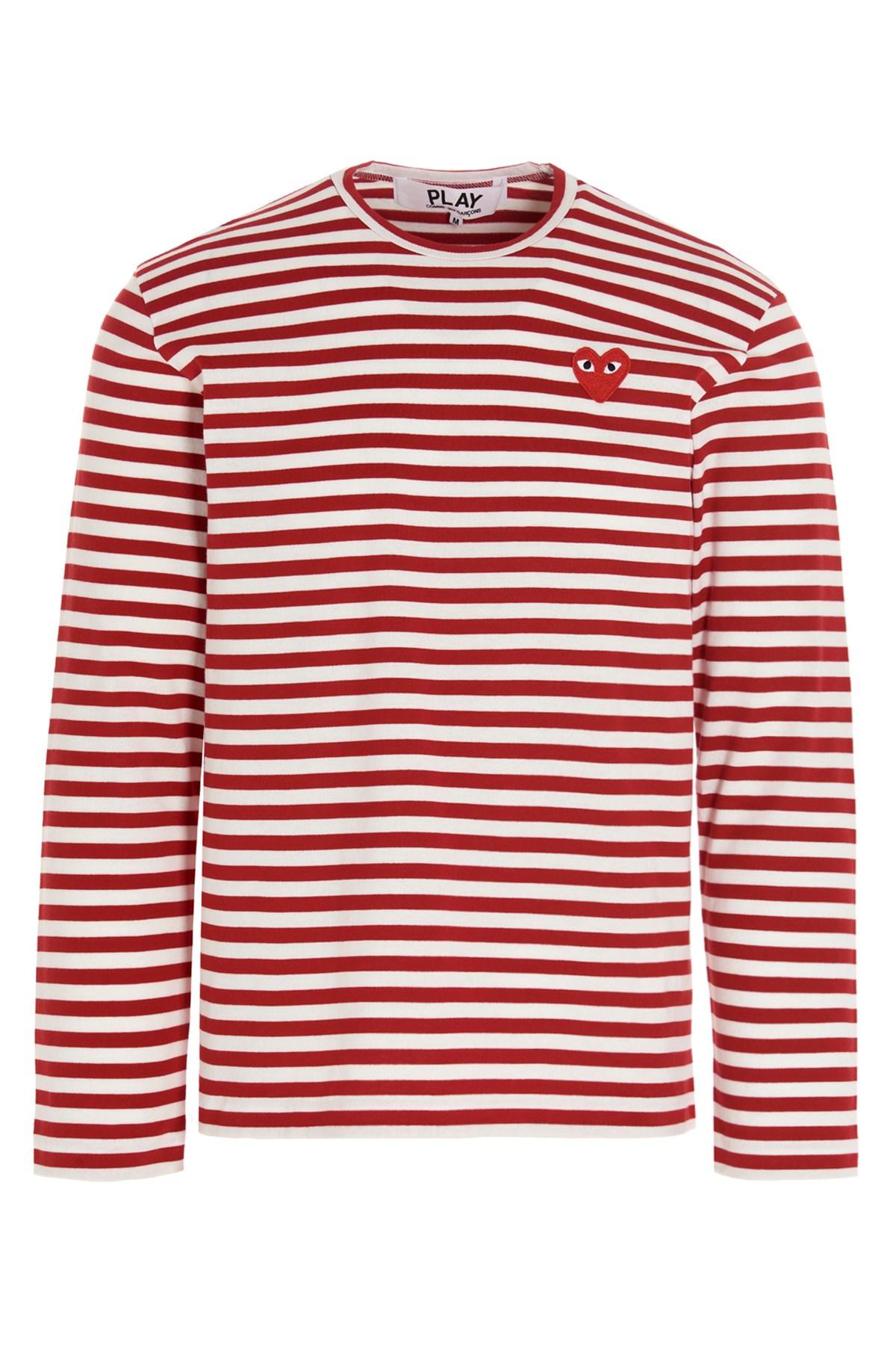 COMME DES GARÇONS PLAY Logo Patch Stripes T-Shirt