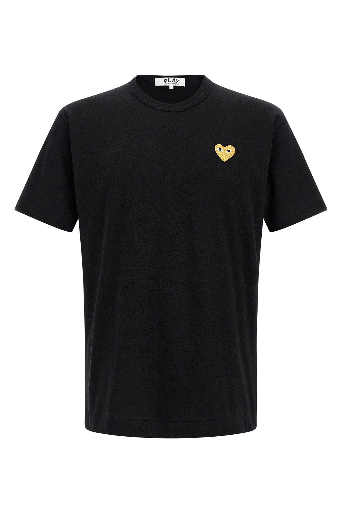 Comme Des Garçons Play Heart Applique Tee In Black