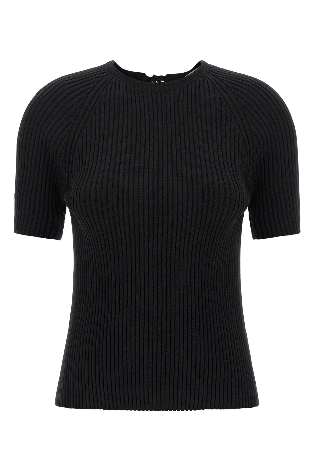 Tory Burch Back Closure Sweater In Black