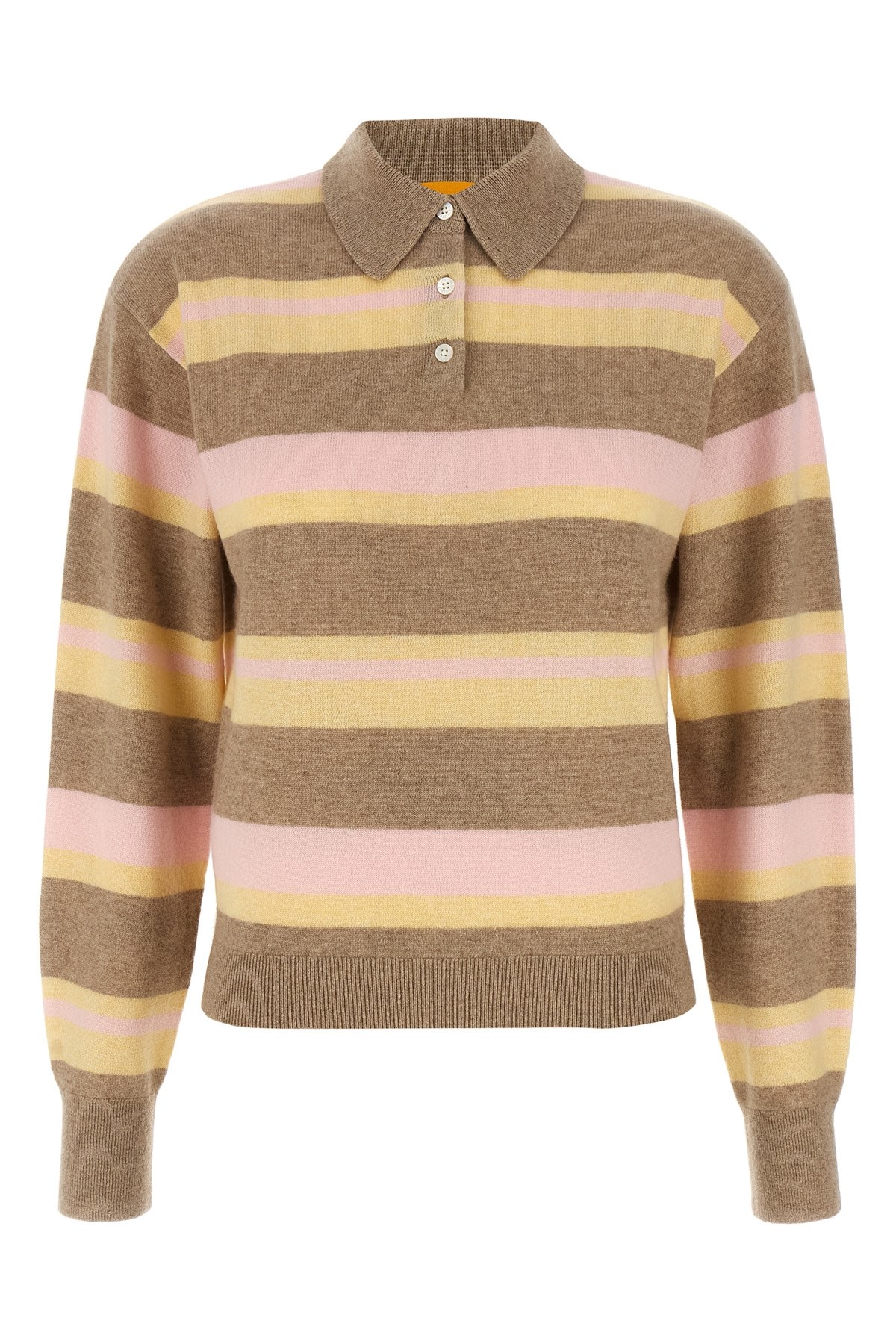 Guest In Residence Collegiate Stripe Polo Shirt In Brown