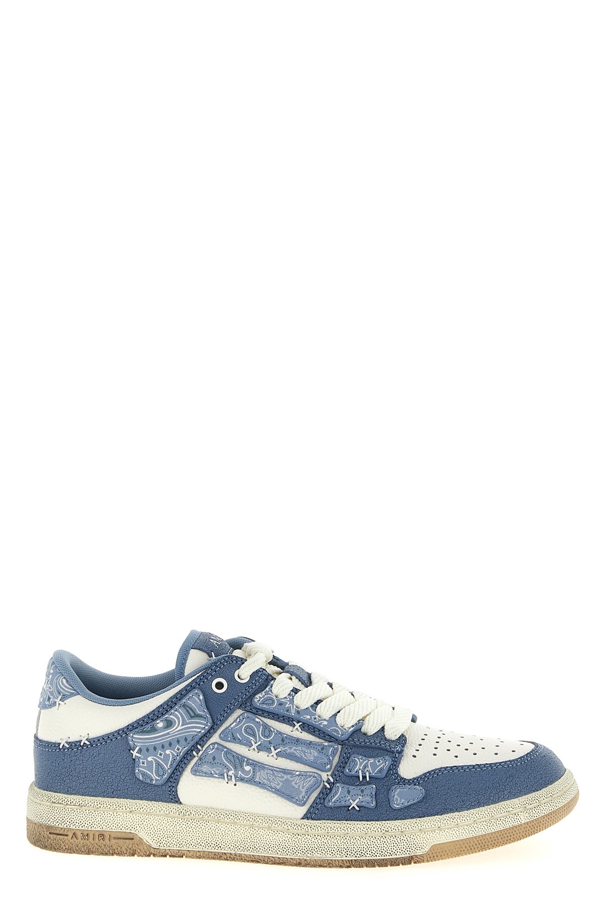 Amiri Men Tow-tone Leather Bandana Skel Sneakers In Blue