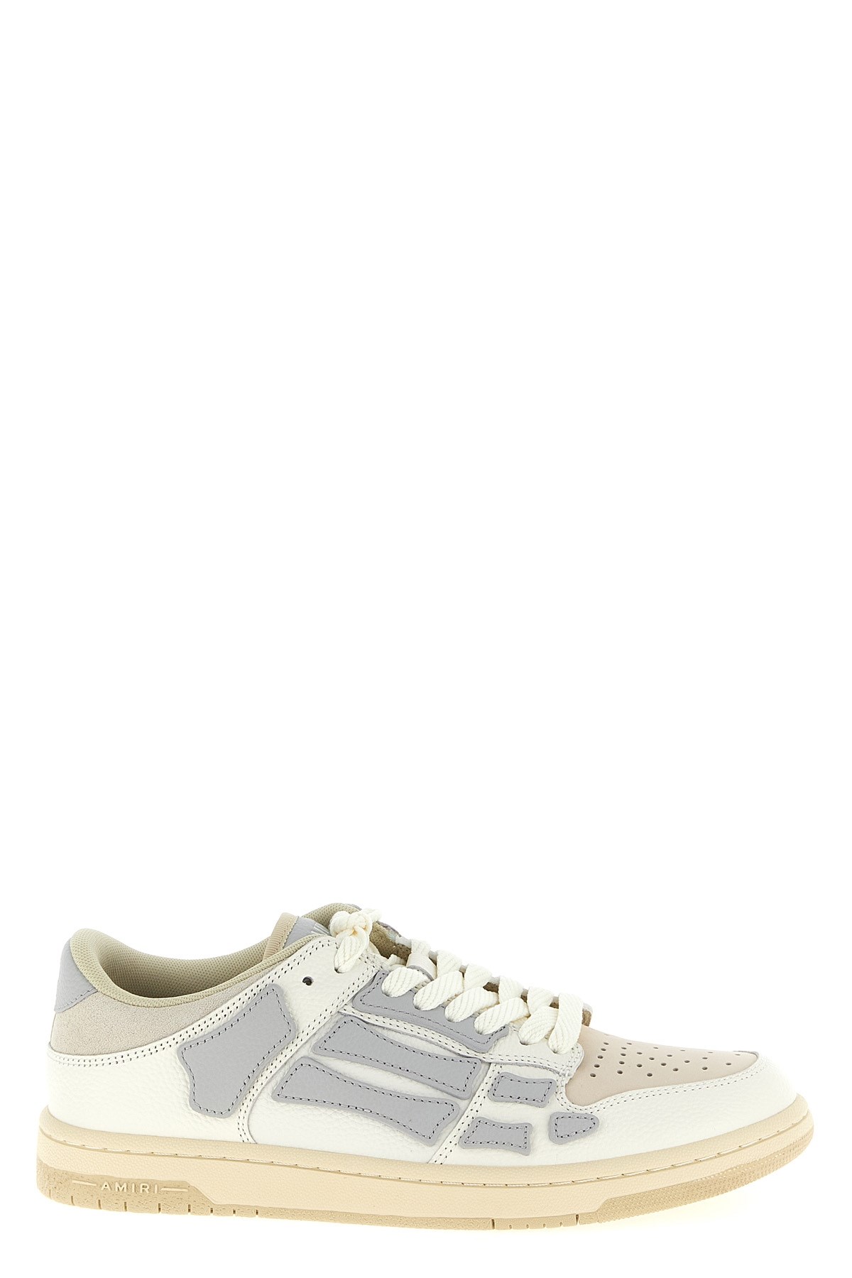 Amiri 'skel Top' Grey Low Top Sneakers With Logo Patch On The Tongue And Logo Lettering On The Heel In Multi