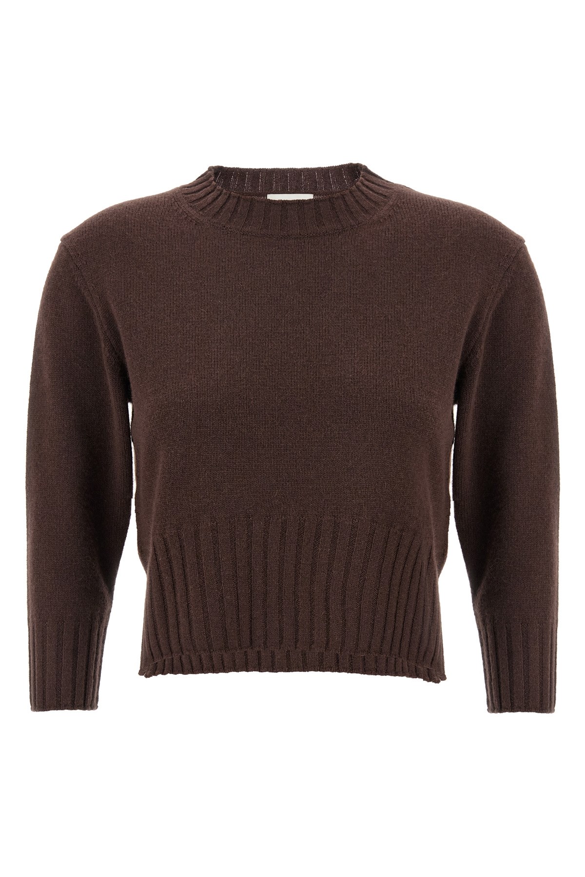 Loulou De Saison Cashmere Cropsweater In Brown