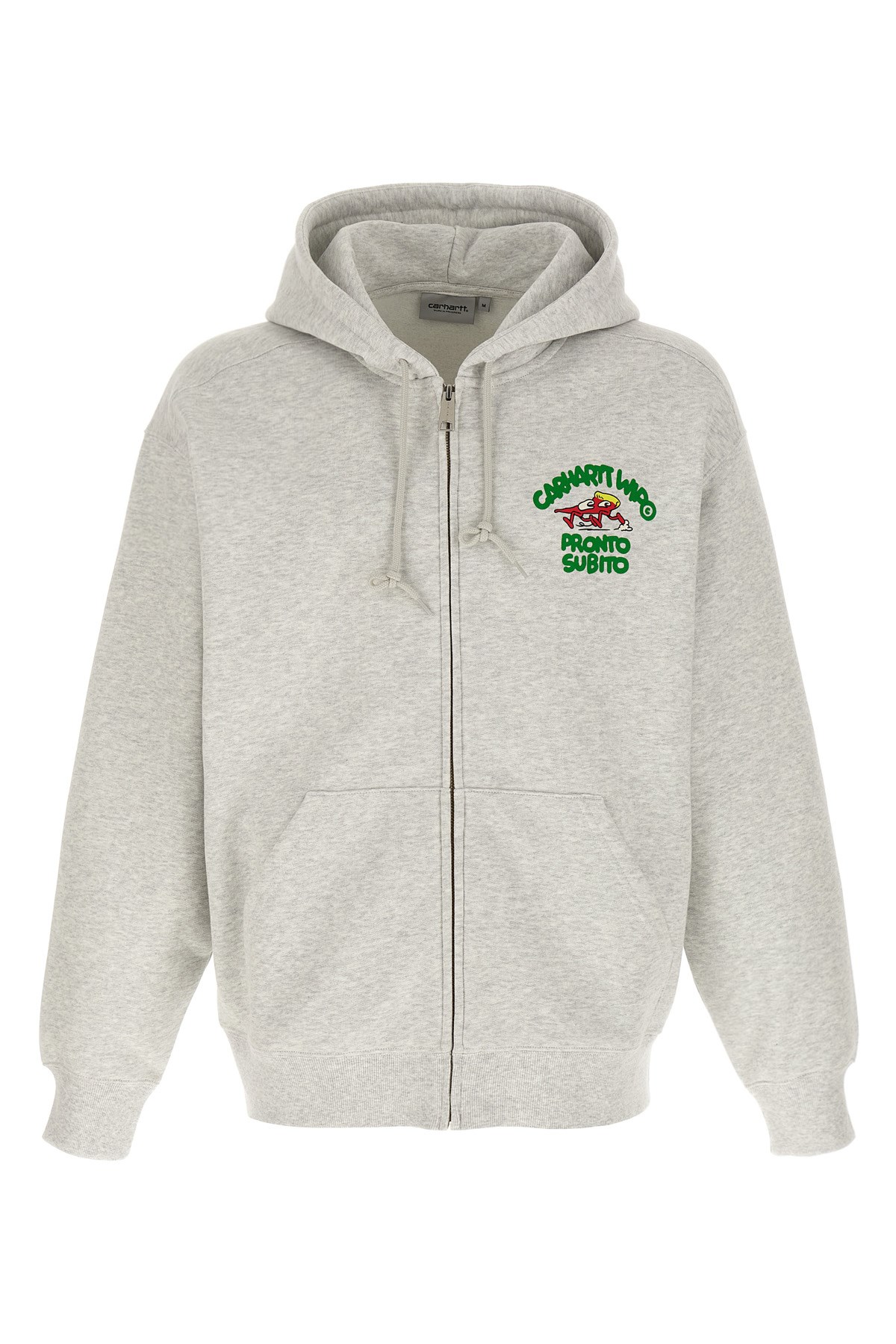 Carhartt Graphic Hooded Sweatshirt Drawstring Style In Gray