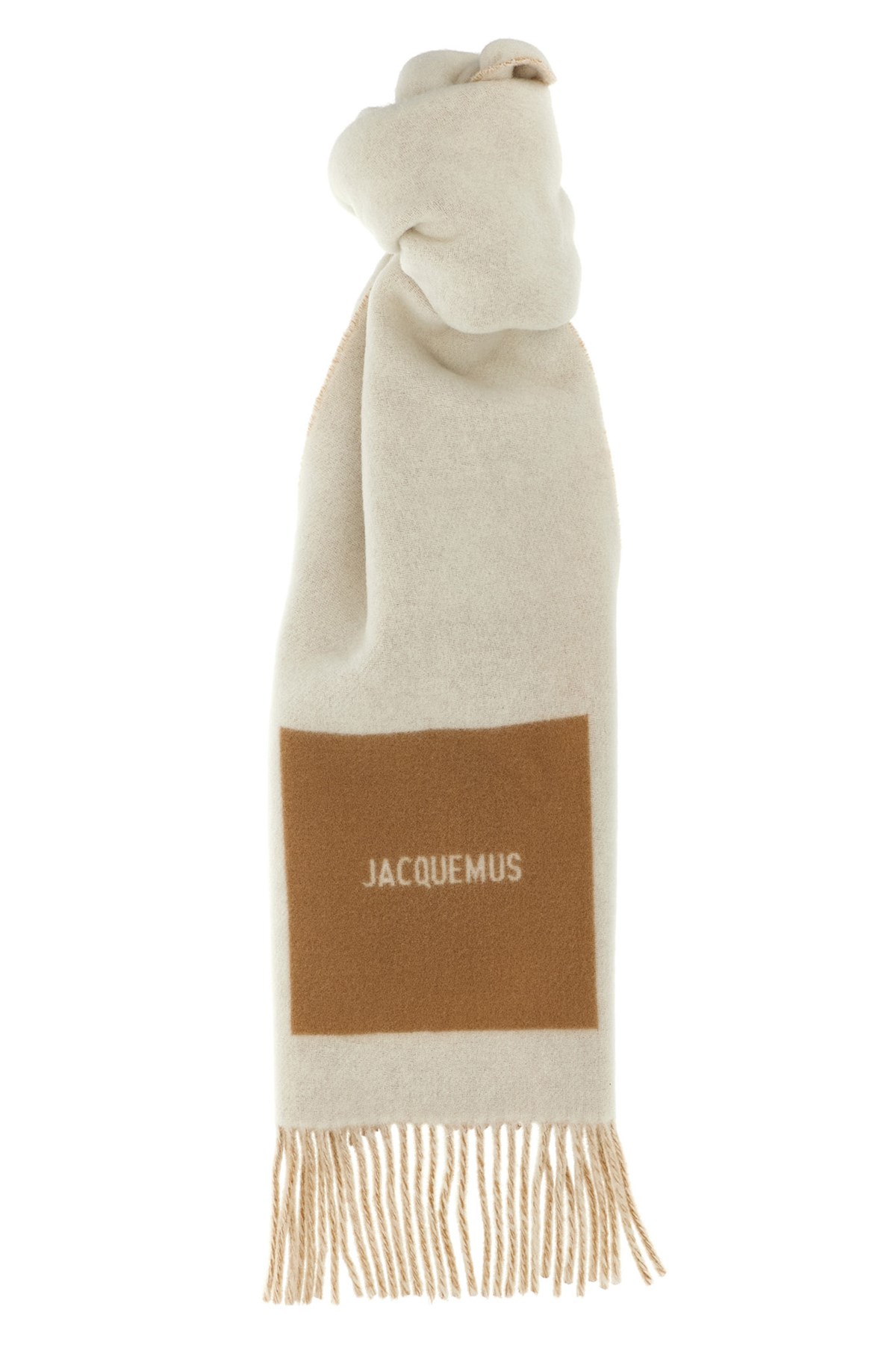 Jacquemus 'l'echarpe Rond Carré' Scarf In Sand