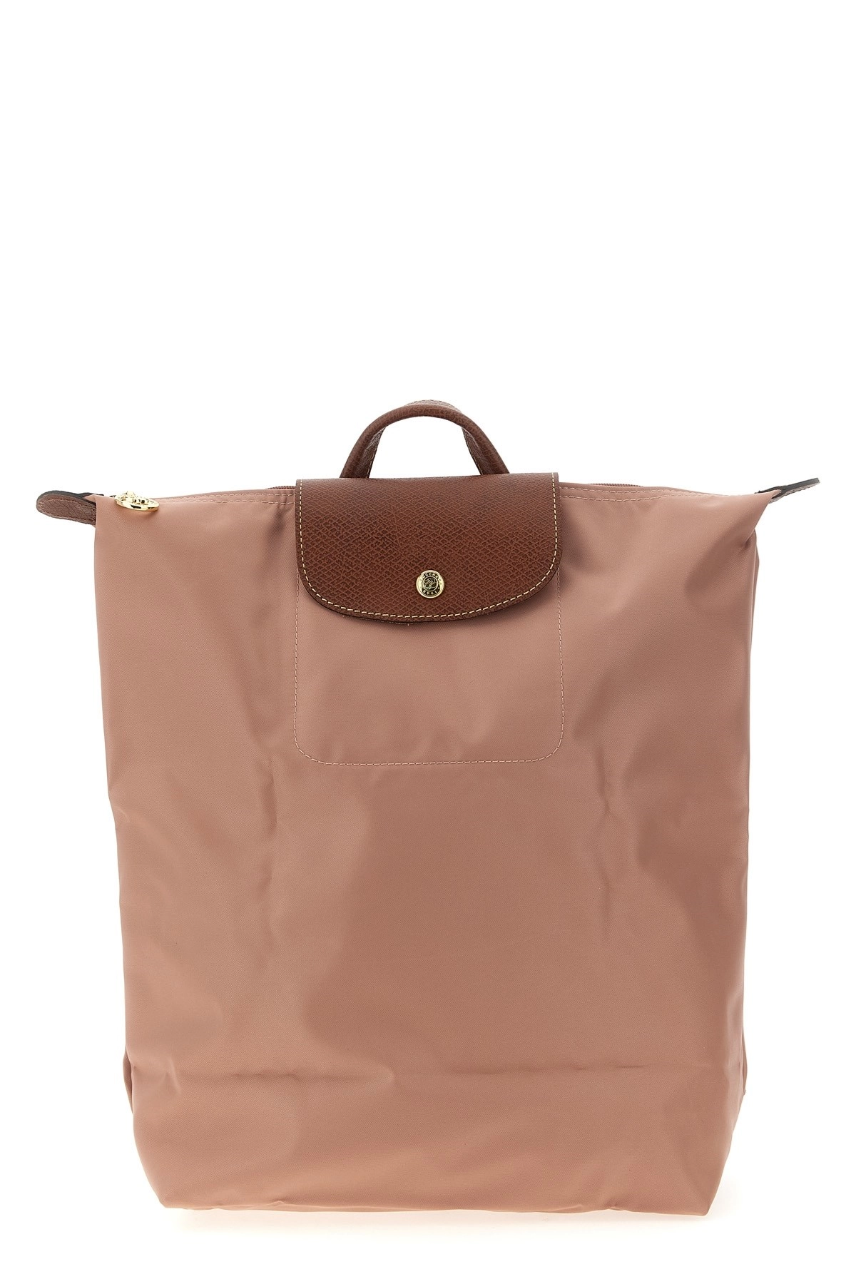 Longchamp Pink Le Pliage Backpack with Brown Leather Flap Longchamp Backpack 10284089 - best prices main image 2