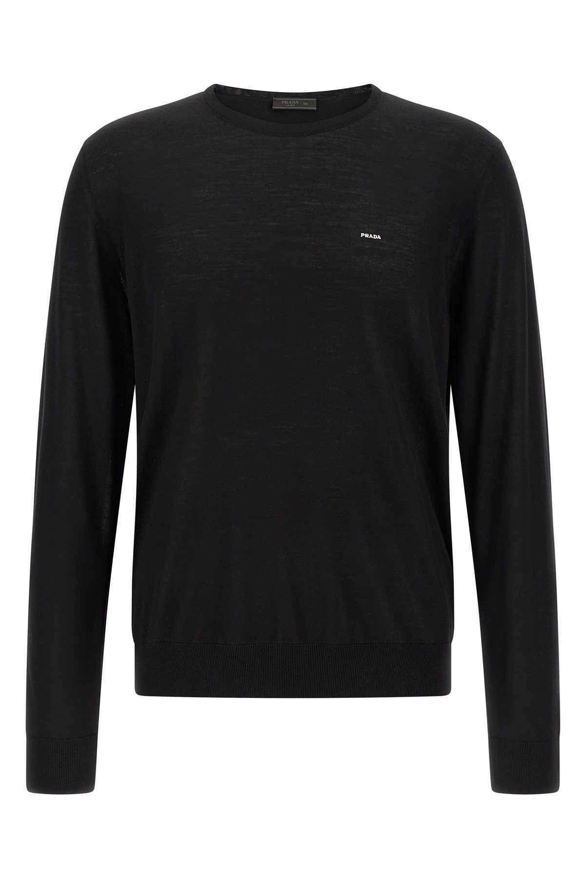 Prada Embroidery Sweater In Black