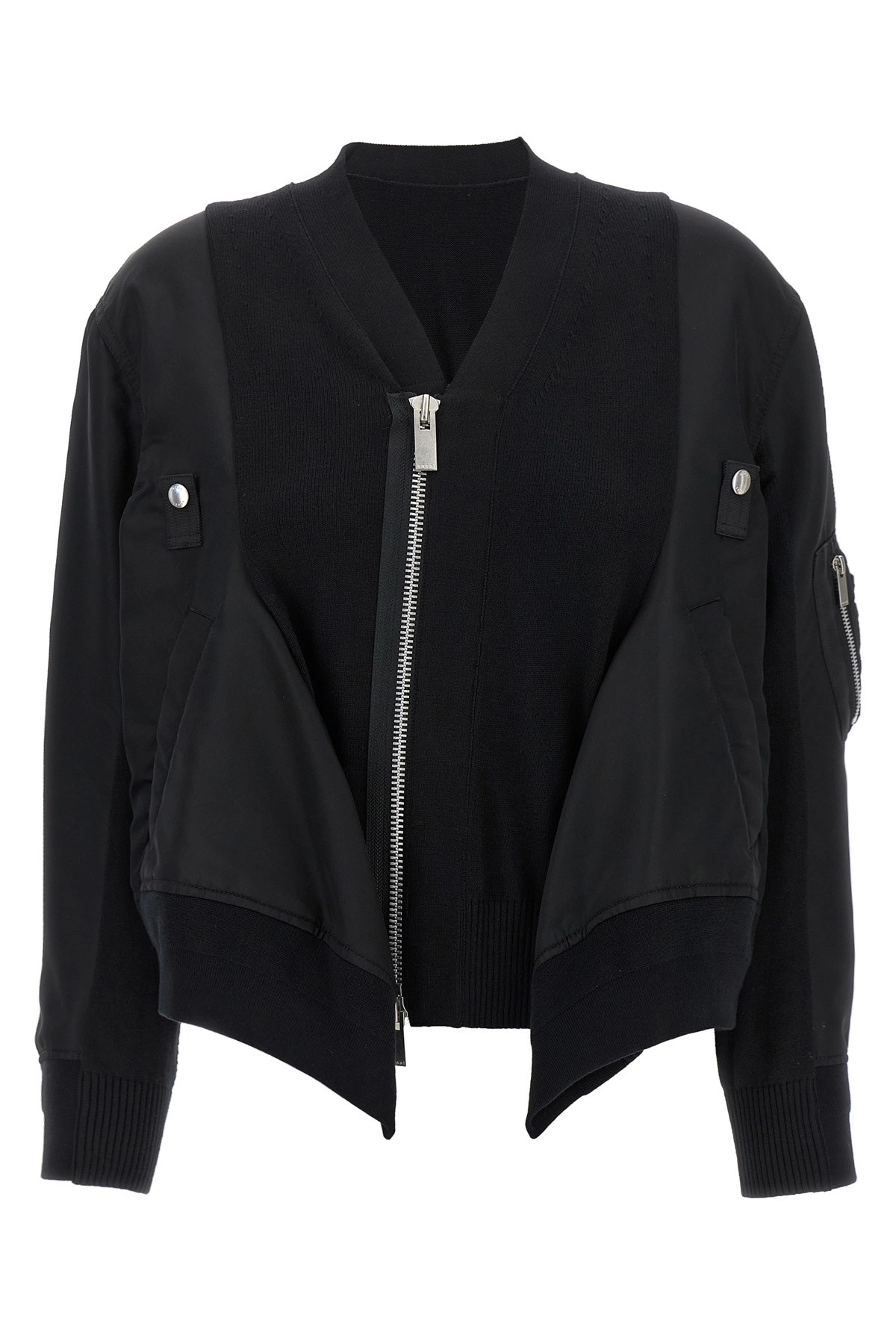 ブルゾン sacai Nylon insert cardigan Sacai Nylon insert cardigan available on julian-fashion.com