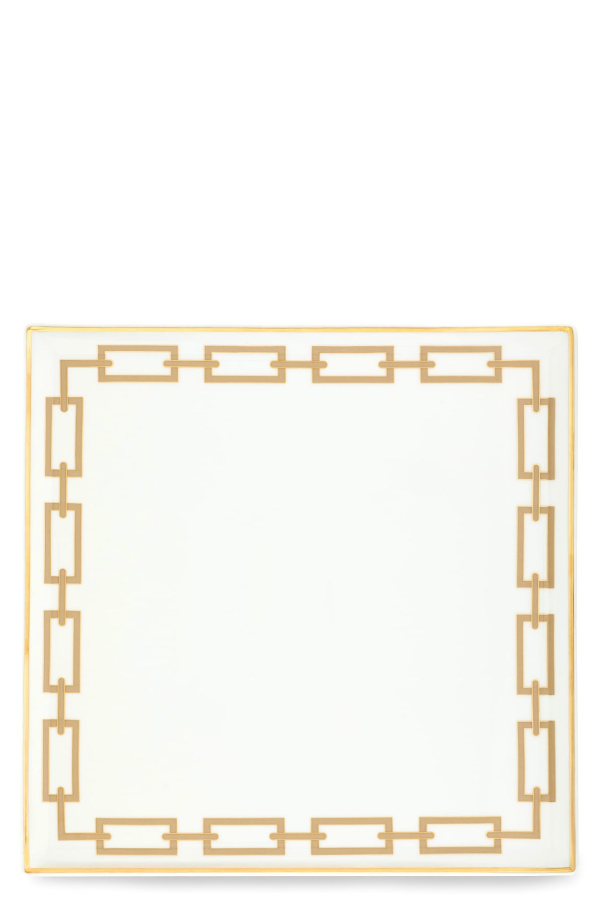 Ginori 1735 'catene' Square Tray In Gold