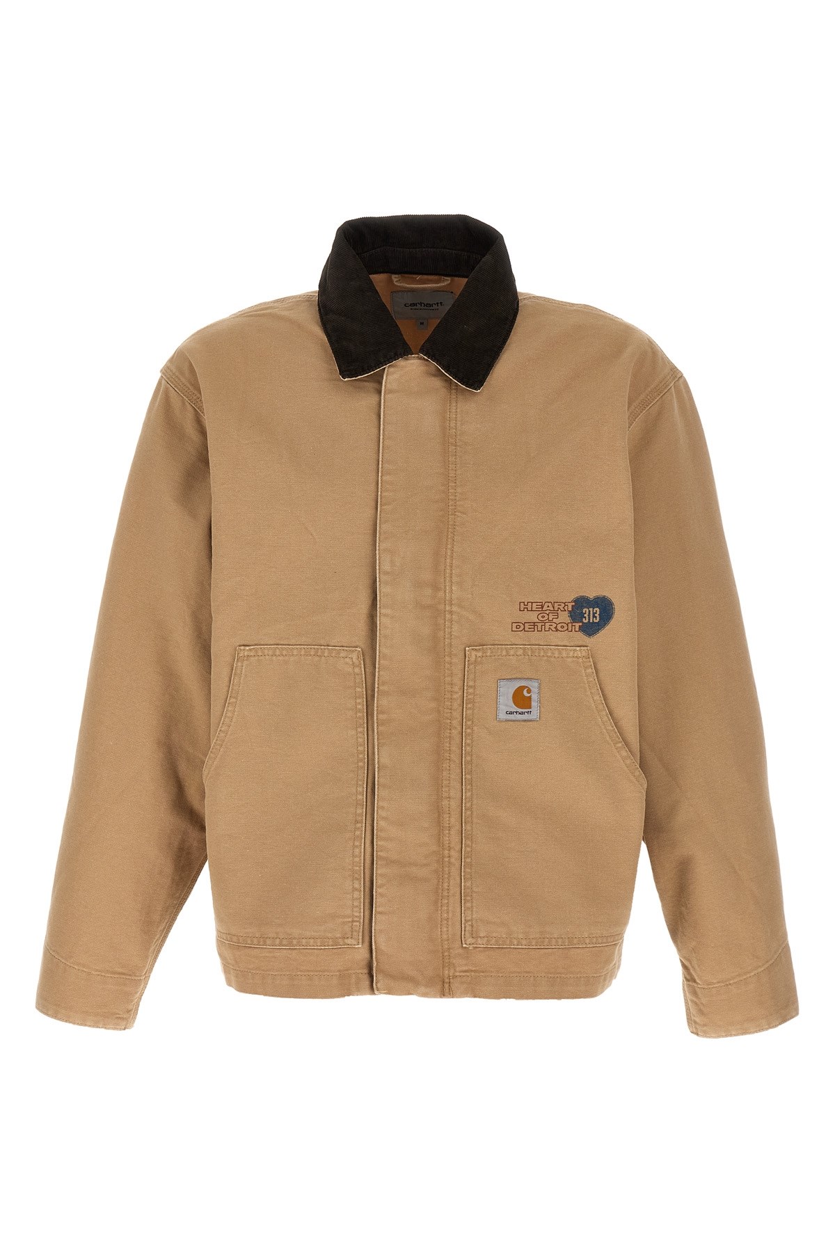 Carhartt Work In Progress Og Arcan Graphic Organic Cotton Canvas Jacket In Brown