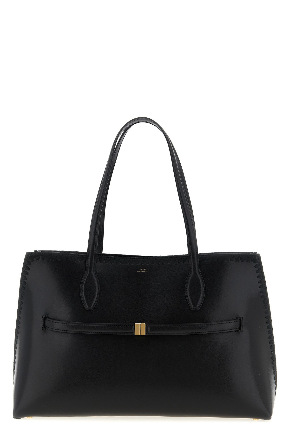 'Embroidered Leather Lounge' Shopping Bag
