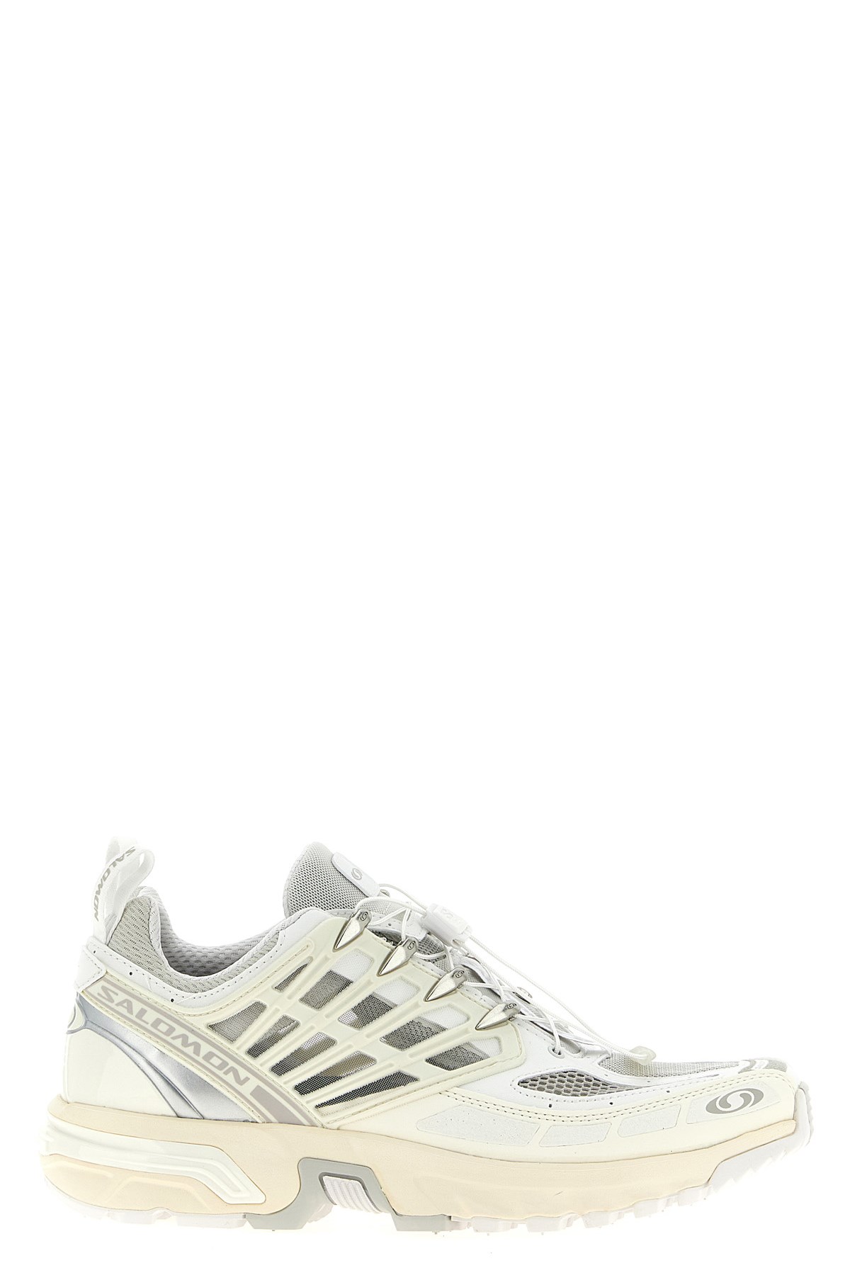 Salomon Breathable Mesh Sneakers With Durable Rubber Sole In White