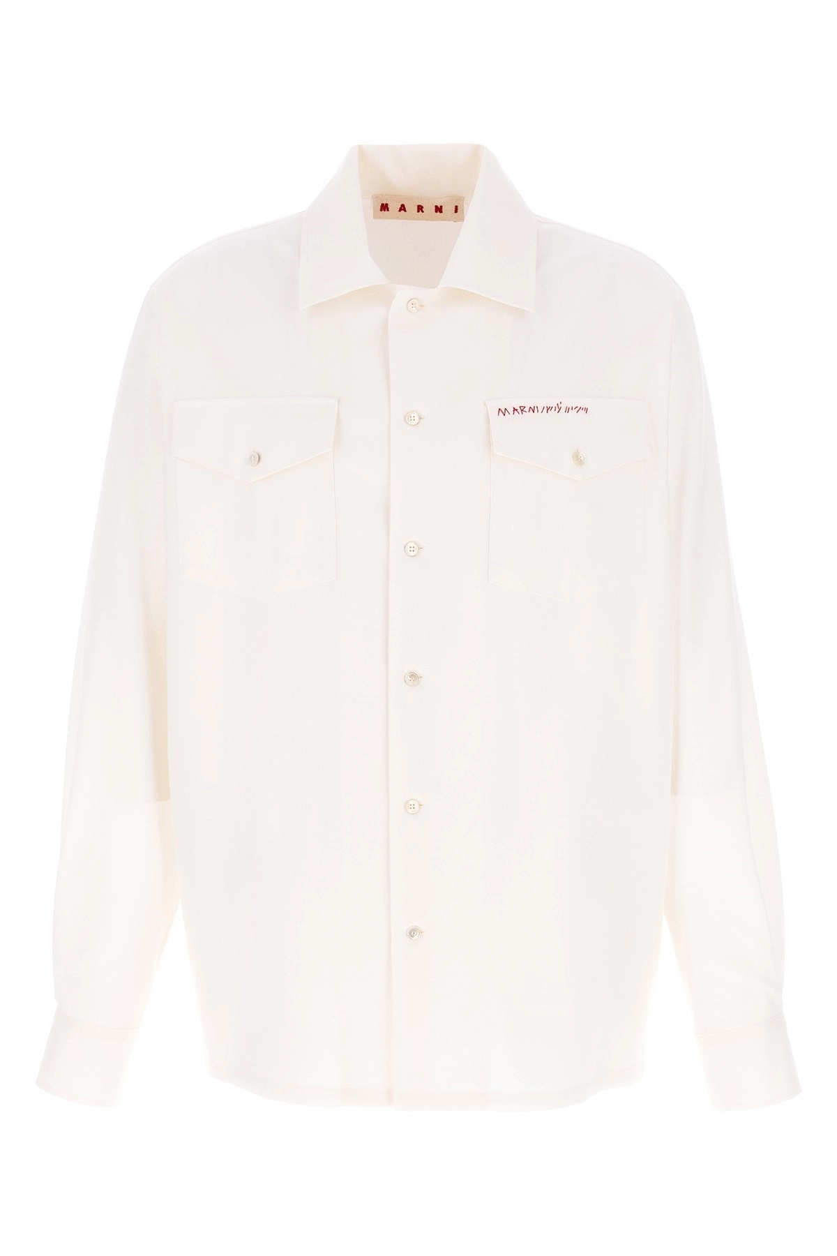 Tシャツ・カットソー MARNI FW25 'Tropical 'Wool' shirt (CUMU0310S0TW839 00W01) Blue tropical wool shirt | Marni