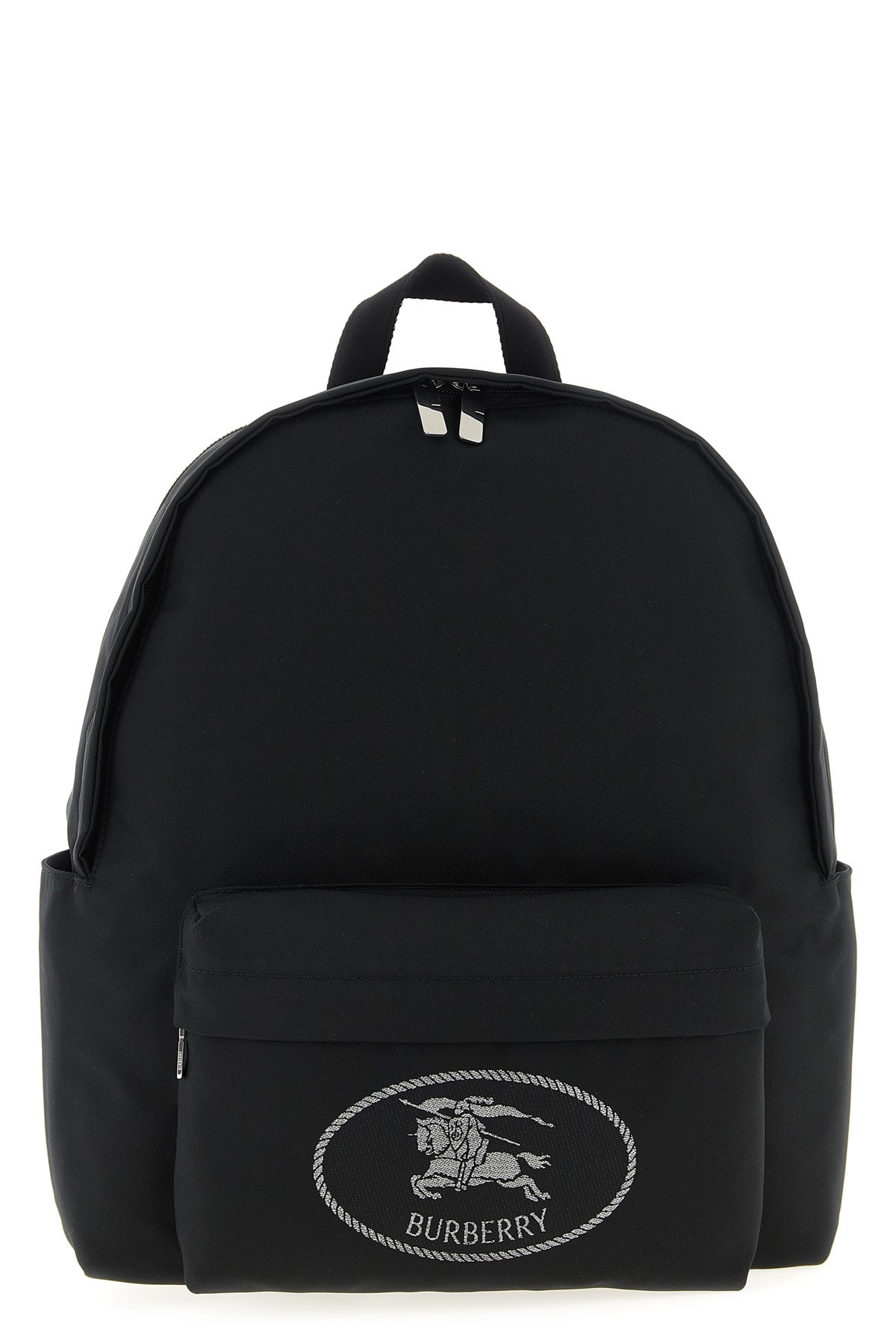 Burberry Black Backpack With Spacious Design And Padded Straps In Black