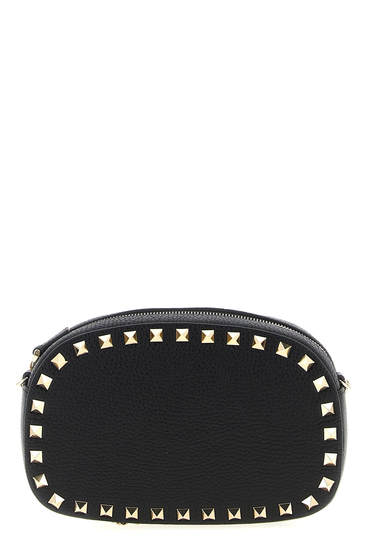 Valentino Black Rockstud Mini Crossbody Bag In Black